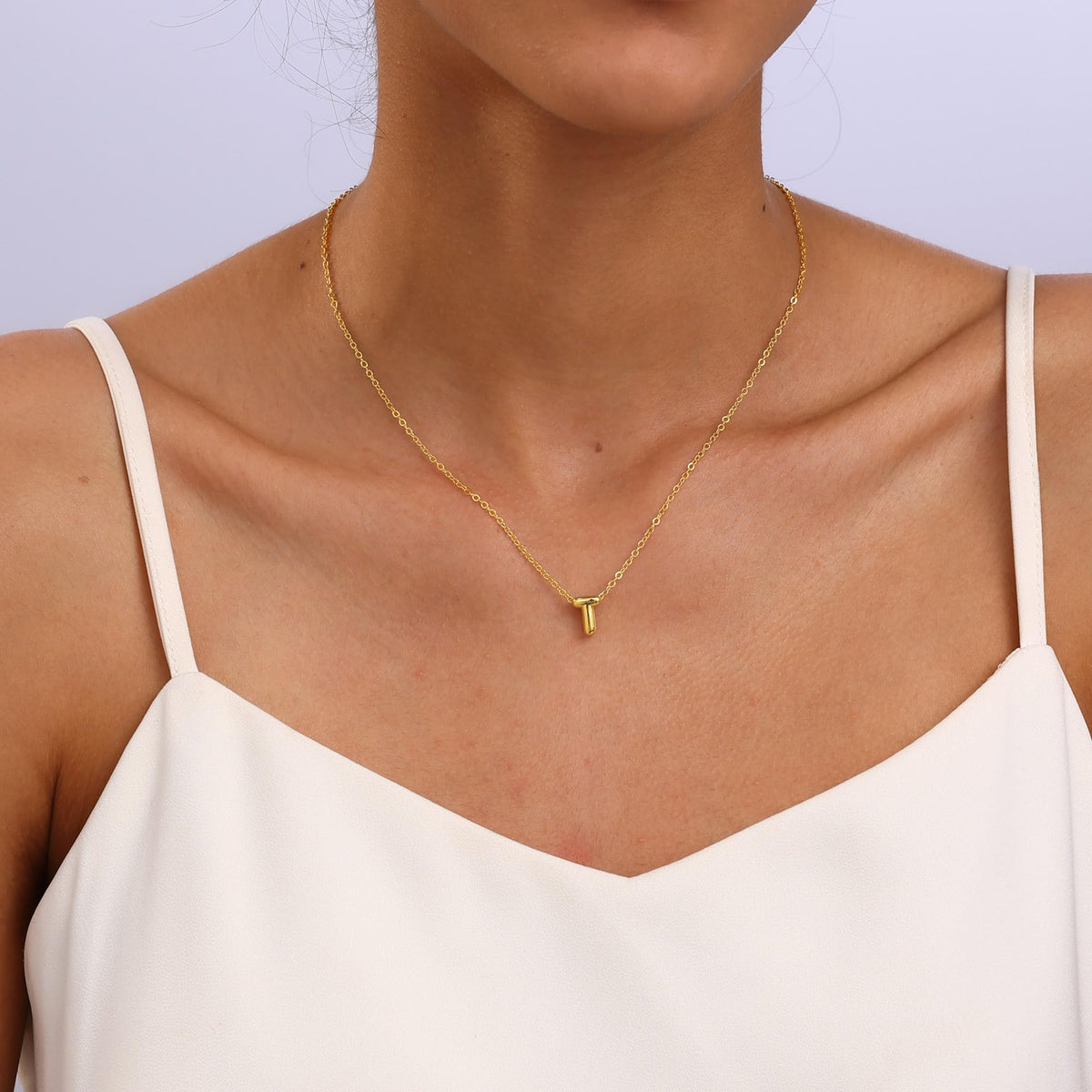 CUEZIY 14K Gold Plated Bubble Letter Necklace Initial Necklaces for Women Dainty Personalized Charm Pendant Name Necklace Cute Non Tarnish Fashion Accessories Teen Gift Trendy Stuff Jewelry Gifts