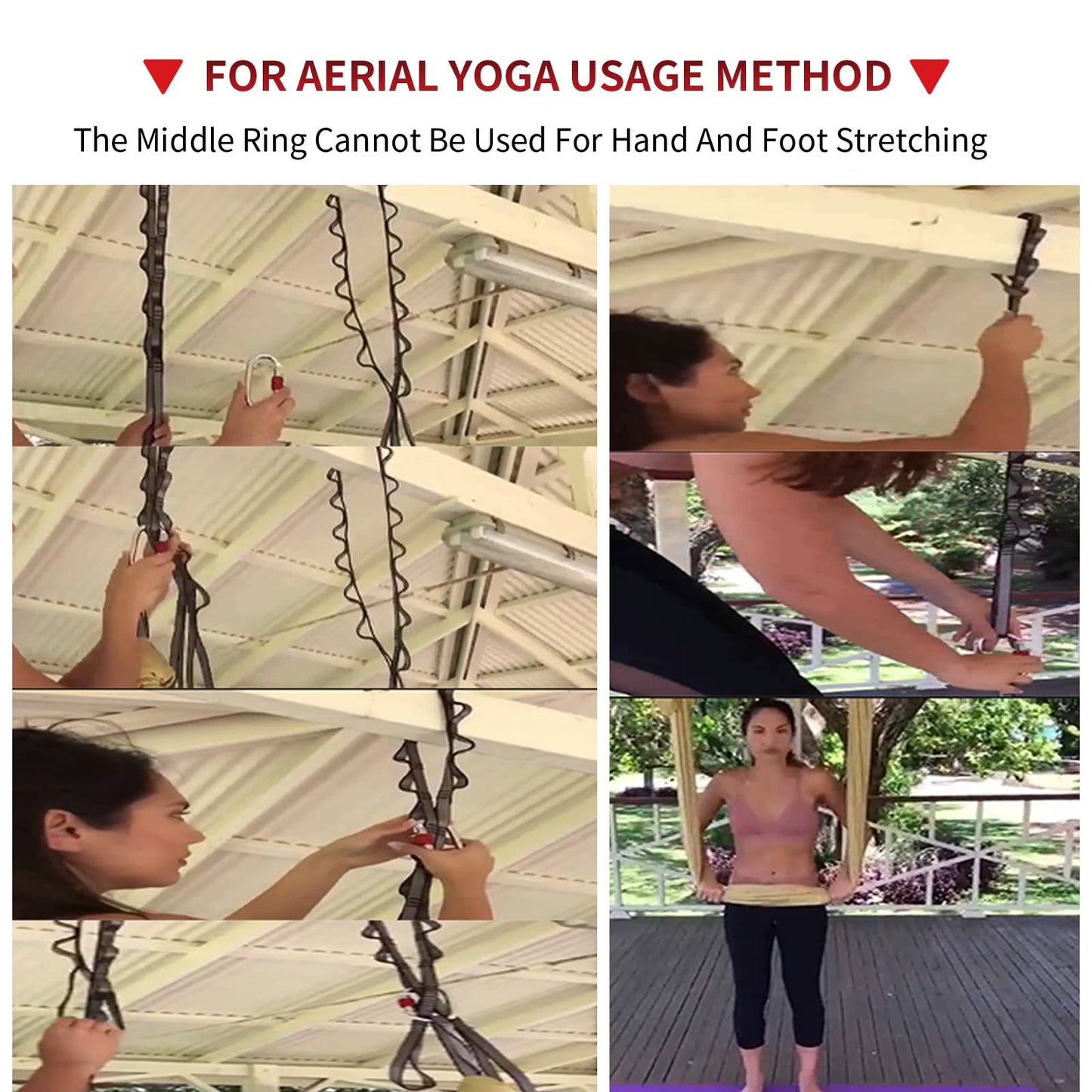 WEBSUKA 79 Inches Aerial Yoga Hammock Daisy Chains Strap, Strong 22kN Adjustable with 16 Loops, No Stretch, Climbing Strap Nylon Chain Sling for Aerial Yoga,Swing, Hammock, Suspension, Exercise