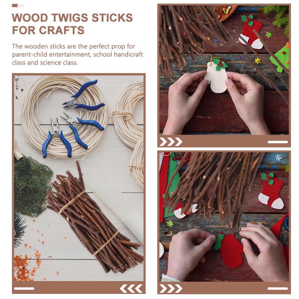 HOMSFOU 50Pcs Wood Log Sticks DIY Dried Wood Sticks 30cm Craft s Natural Twigs s for Crafting Card Making Embellishments Photo Props