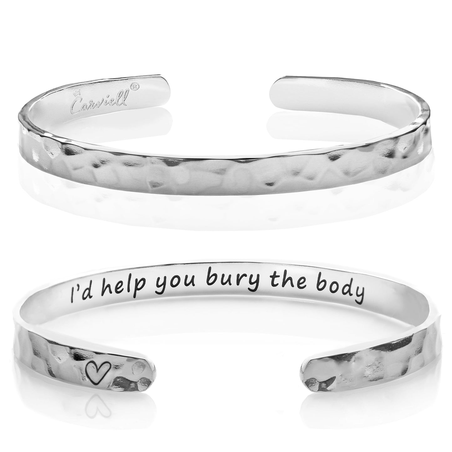 Carviell Bracelet, Funny Best Friend Gift, Bracelet for Bestie Bff Bestfriend Sister Cousin, Engraved Bangle for Women