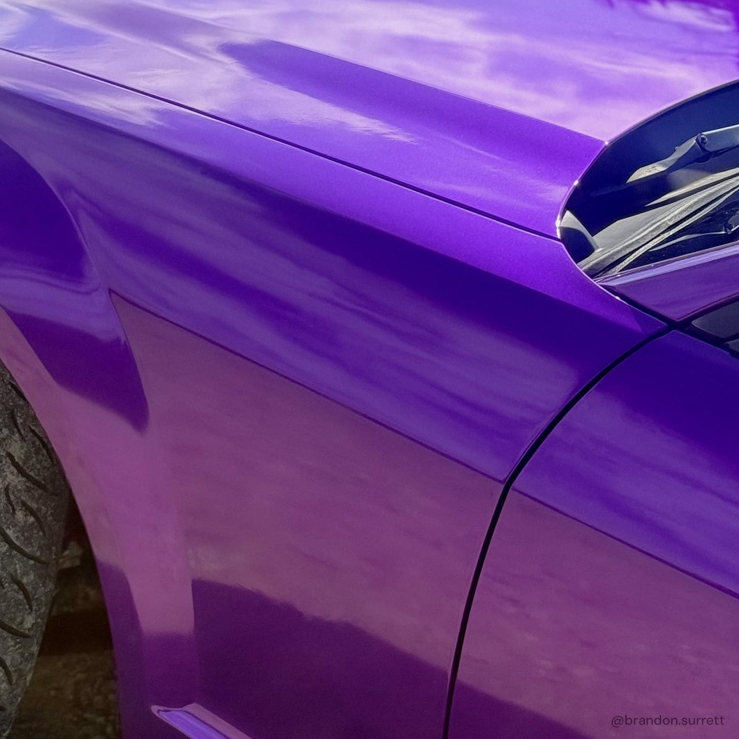 VViViD+ Ultra Gloss Candy Metallic Purple Vinyl Car Wrap Premium Paint Replacement Film Roll with Nano Air Release Technology, Stretchable Protective Cap Liner, Self Adhesive (25ft x 5ft)