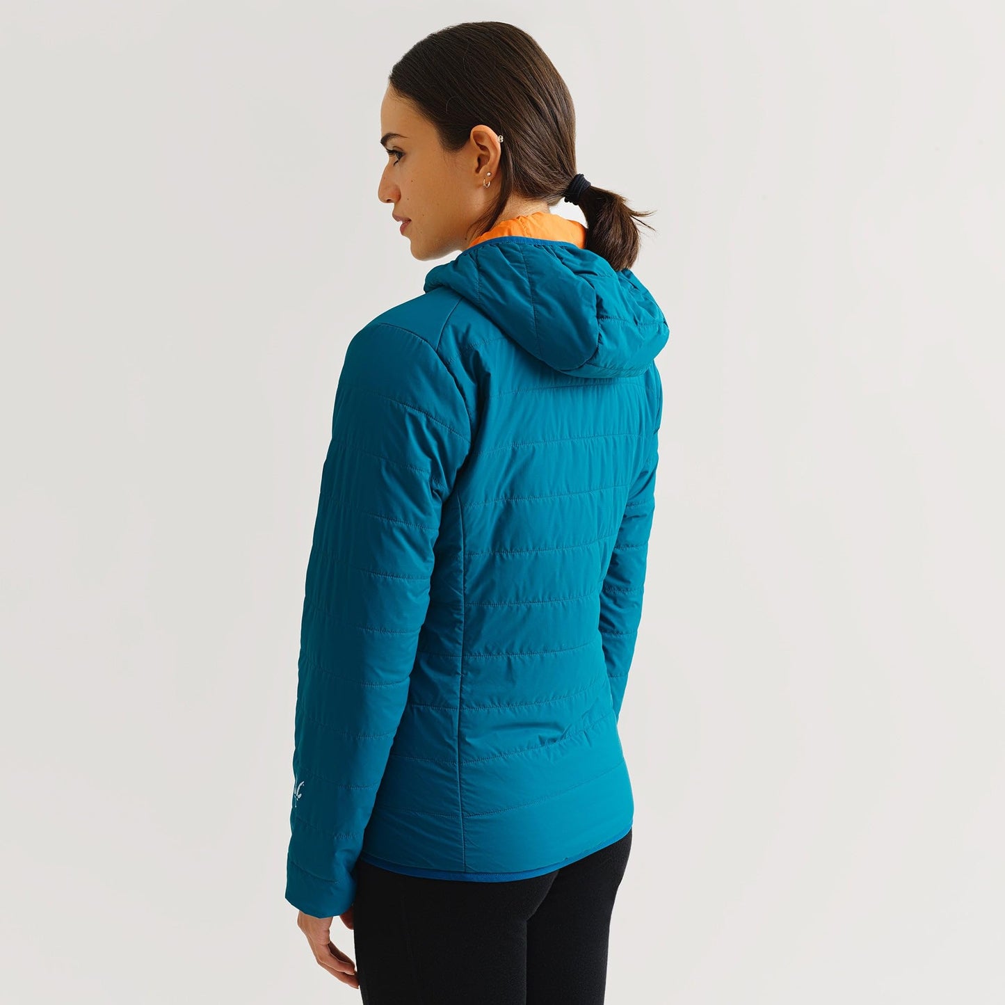 IBEX Merino Wool Aire Women's Puffer Jacket | Insulated, Breathable & Lightweight Hooded Jacket | Hoodies Ideal for Hiking, Running, Camping & Travel Large Black