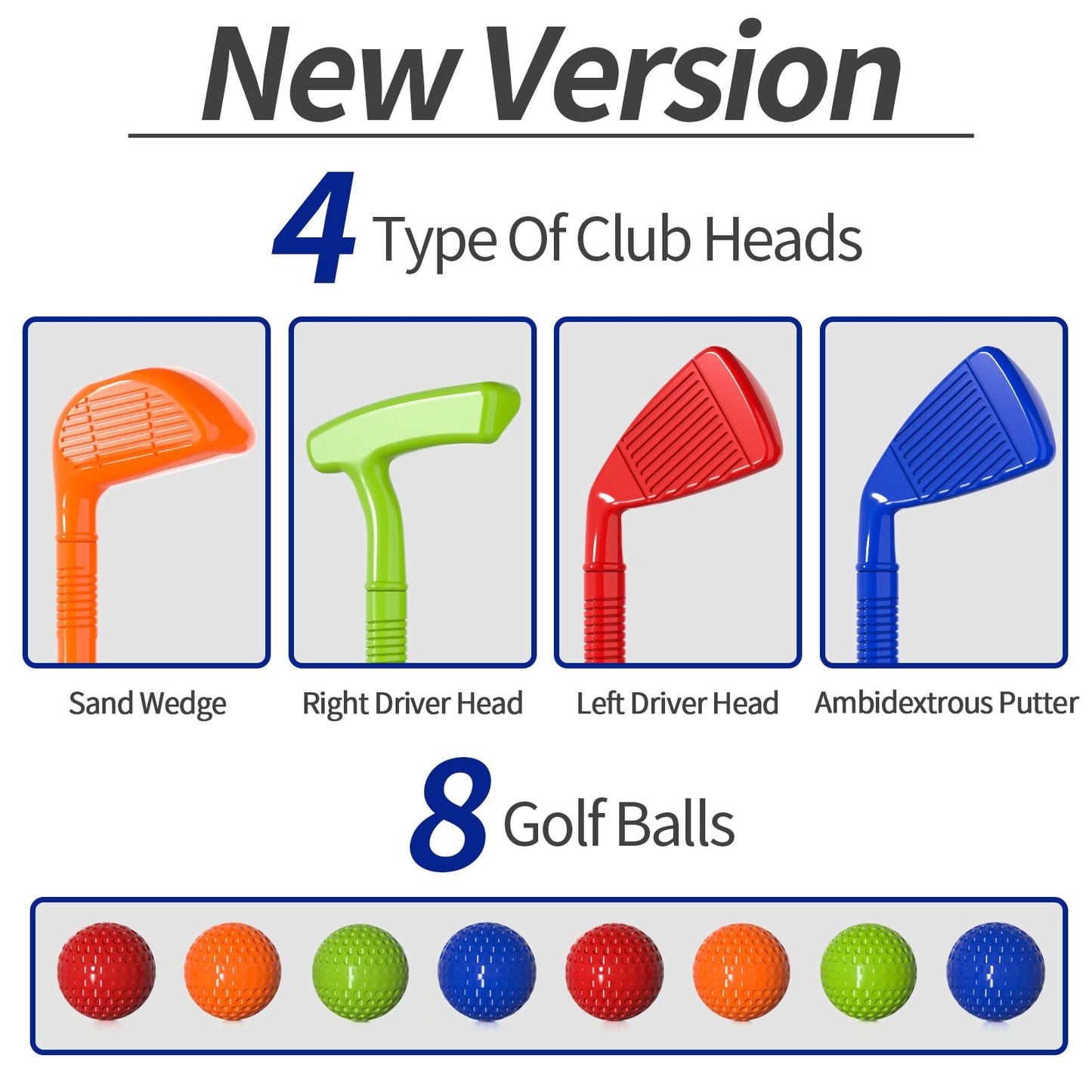 Bennol Upgraded Kids Toddler Golf Set, Indoor Outdoor Outside Toys Gifts for 3 4 5 Years Old Boys, 3 4 5 6 7 Years Old Boys Toys Birthday Gifts Ideas, Outdoor Golf Set Game for Kids Boys