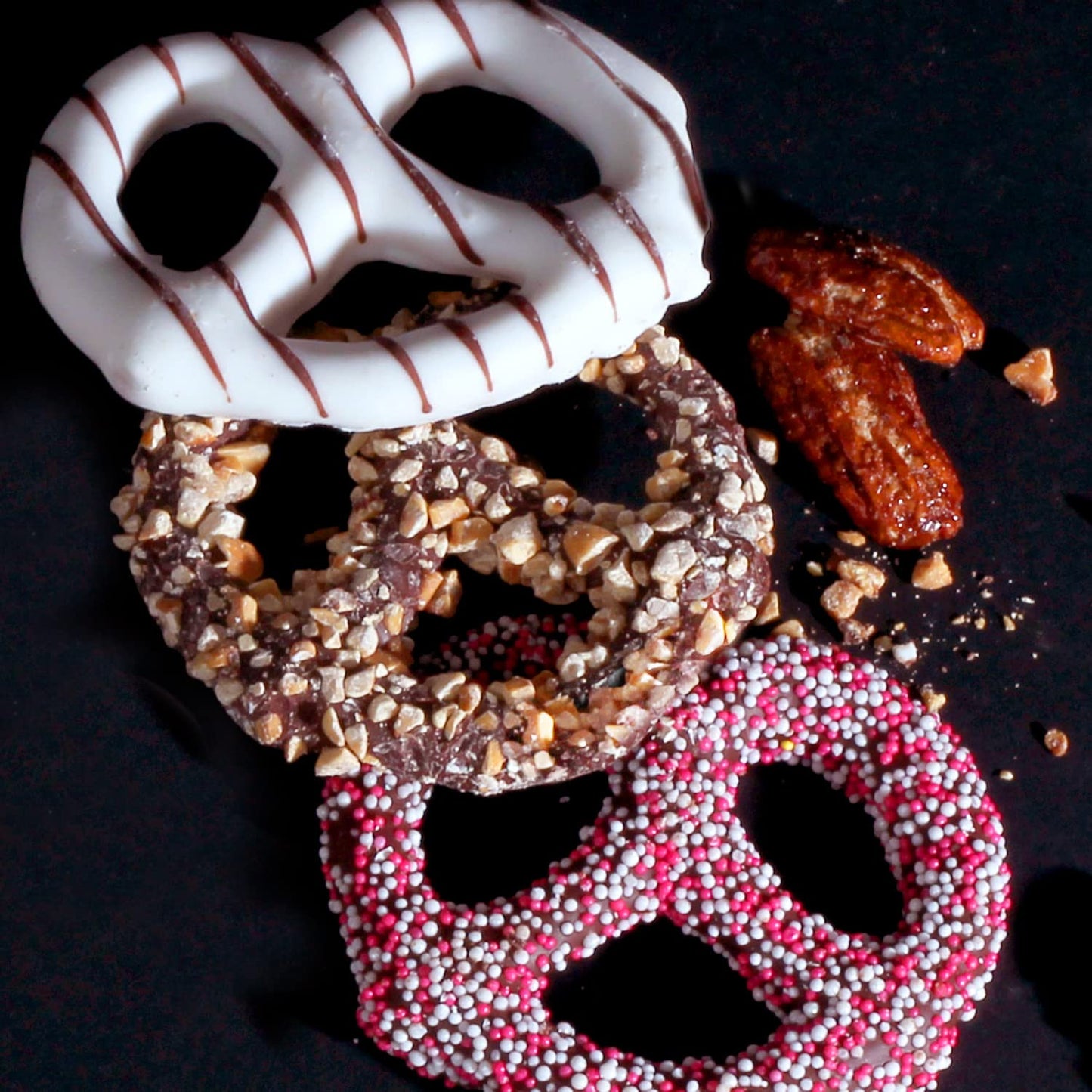 Birthday Pretzels - 12 pieces - Gourmet Pretzel Gift Basket - Happy Birthday Vegan Gifts