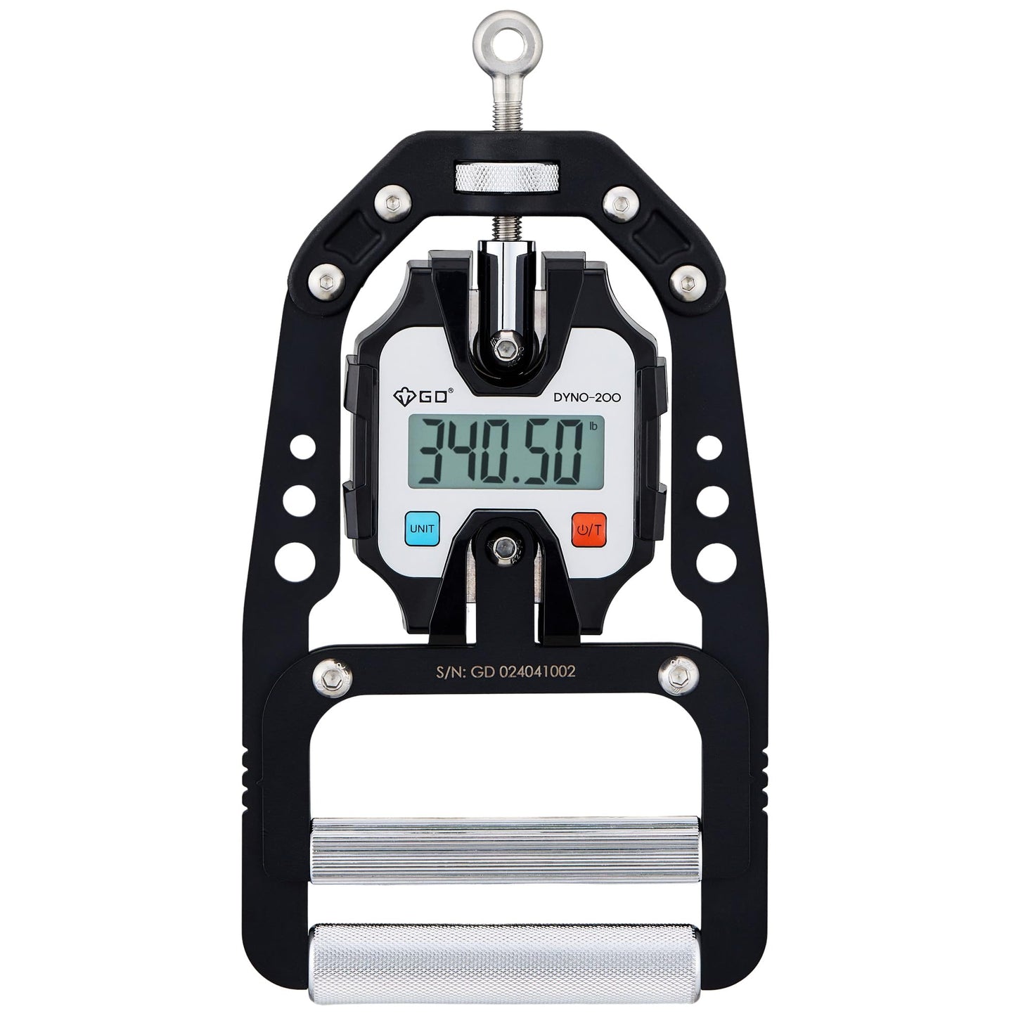 (NEW) GD DYNO-200 Digital Hand Dynamometer Grip Strength Measurement Electronic Hand Grip Strength Tester Grip Strengthener Hand Exerciser 440 Lbs (200 Kgs)