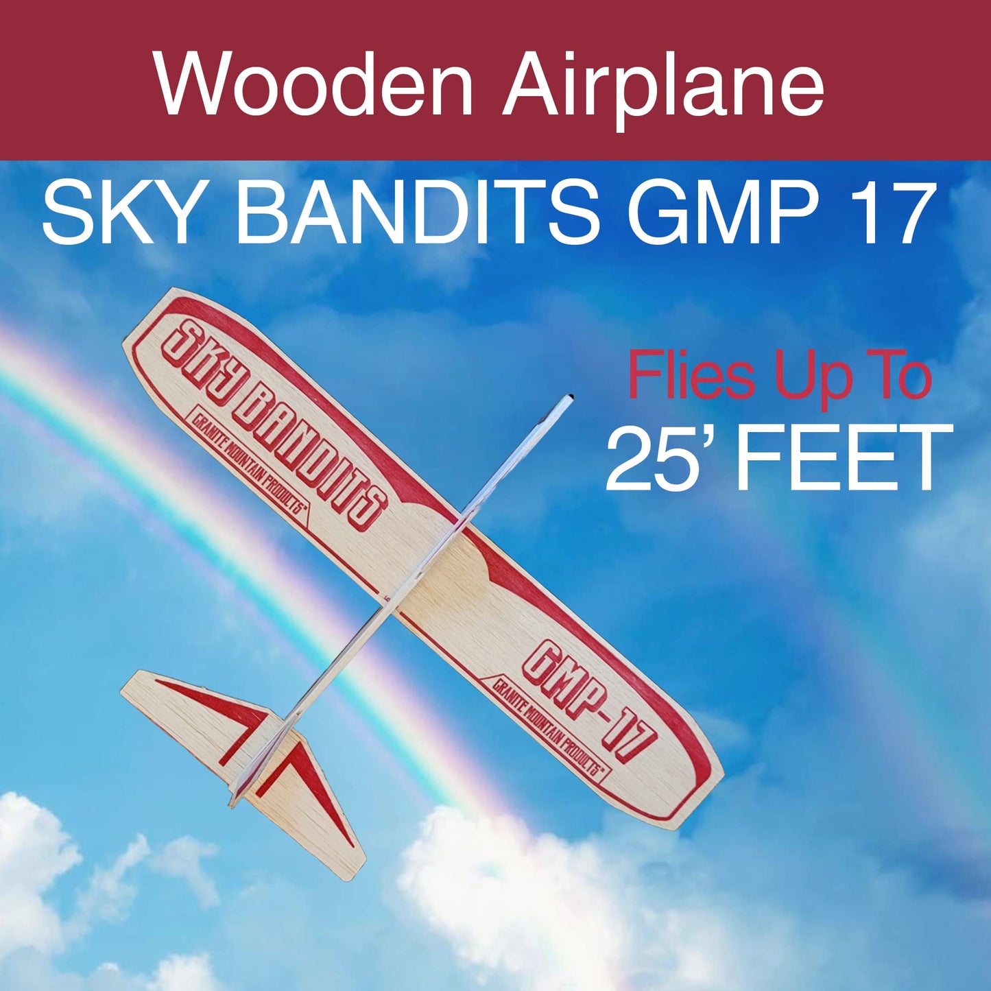 GRANITE MOUNTAIN PRODUCTS Balsa Wood Airplane Kits | Gliders and Propeller Plane Toys Set | Set of 4 Wooden Airplane | 2 Rubberband Powered Propellor Planes and 2 Balsa Wood Glider Planes