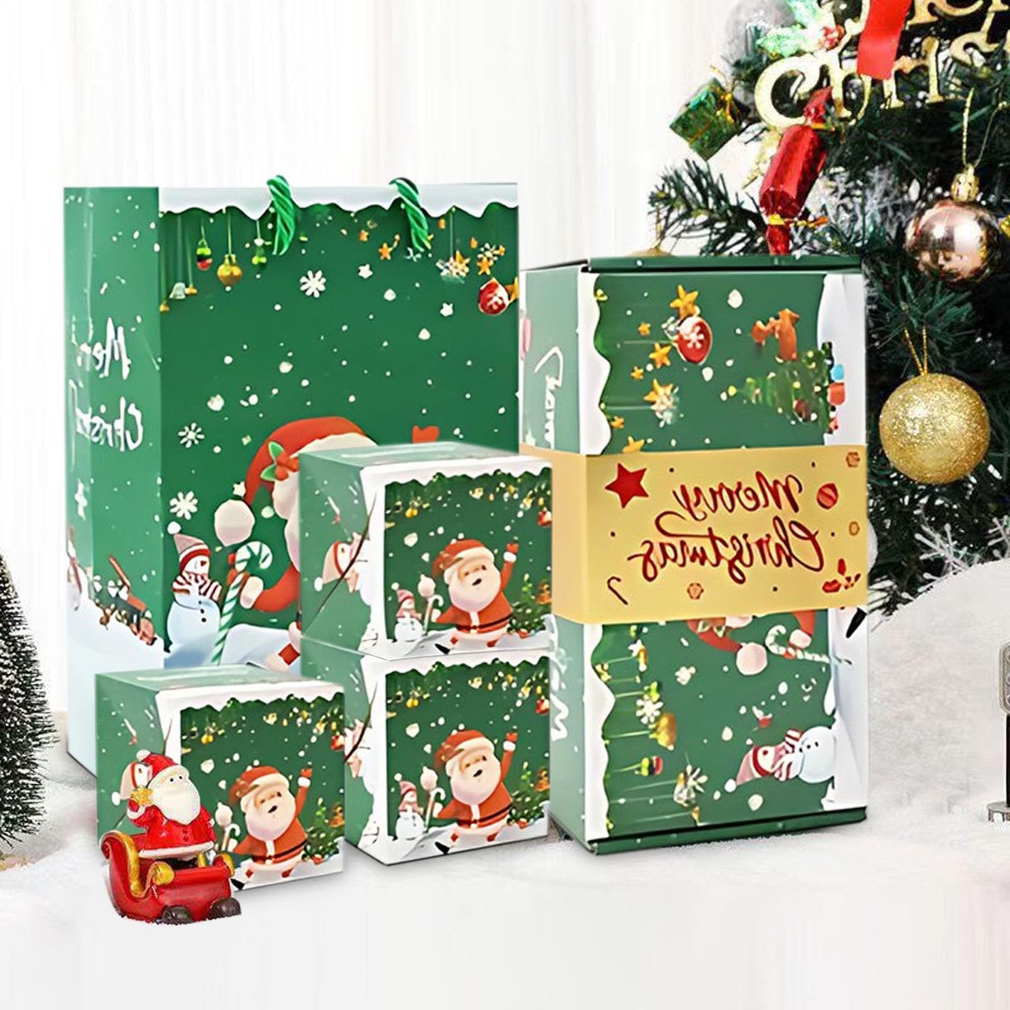 nuk8nehz8 Surprise Box Gift Box Explosion for Money, Merry Christmas Surprise Gift Boxes, Money Gift Box for Cash Gift, Explosion Gift Box for Christmas Birthday Valentine (Green 10 Boxes)