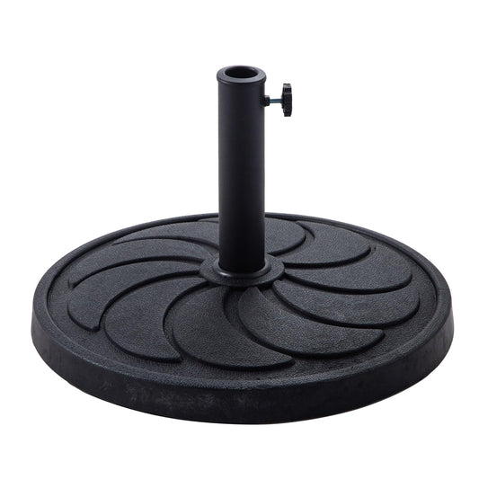 C-Hopetree 40 lb Round Heavy Duty Round Base Stand for Outdoor Patio Market Table Umbrella, Black