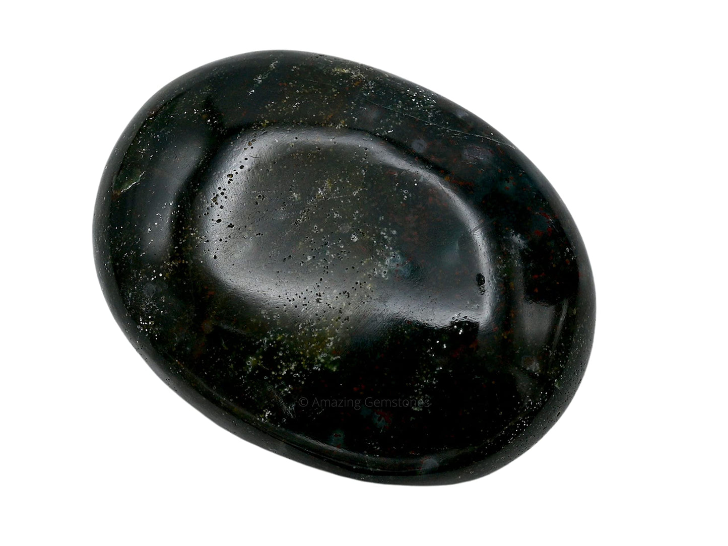 Amazing Gemstone Bloodstone Crystals and Healing Stones - Large Palm Stone Crystals Piedra - Crystal for Good Luck, Balanced Positive Energy, Meditation - Unique Stocking Stuffers and Gifts for Women