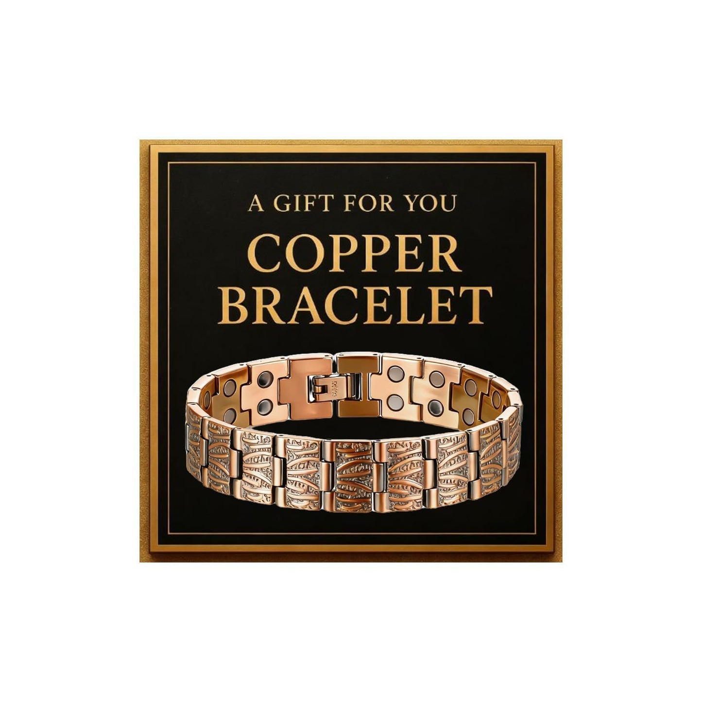 YANCHUN Copper Bracelet for Men Women Cuff Bangle Bracelet Birthday Jewelry Gifts for Boyfriend Husband