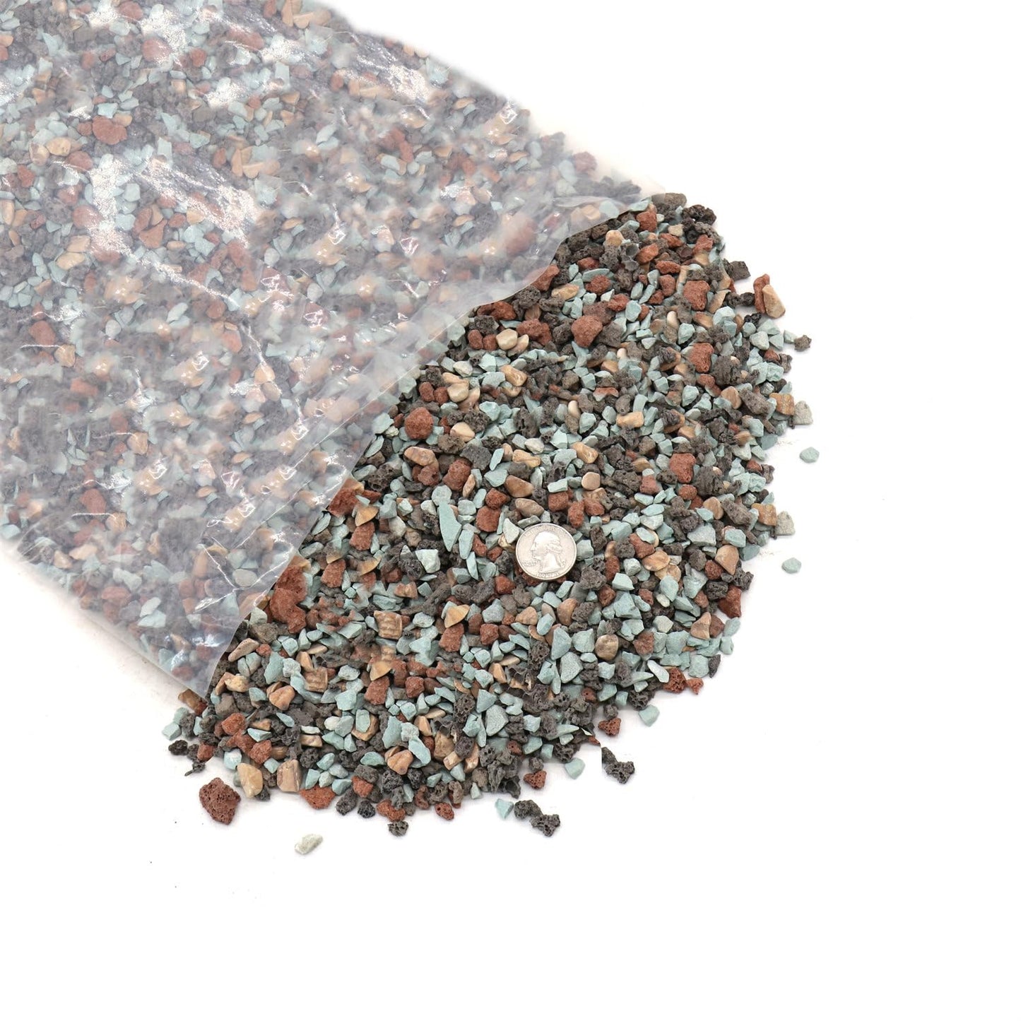 Volcanic Rock for Plants. Gritty Mix. Mixed Color Lava Rock. 1/5 Inch - 10 lbs for Potting Succulents, Pots, Plants, Gardening, Indoor, Crafting, Vase Fillers