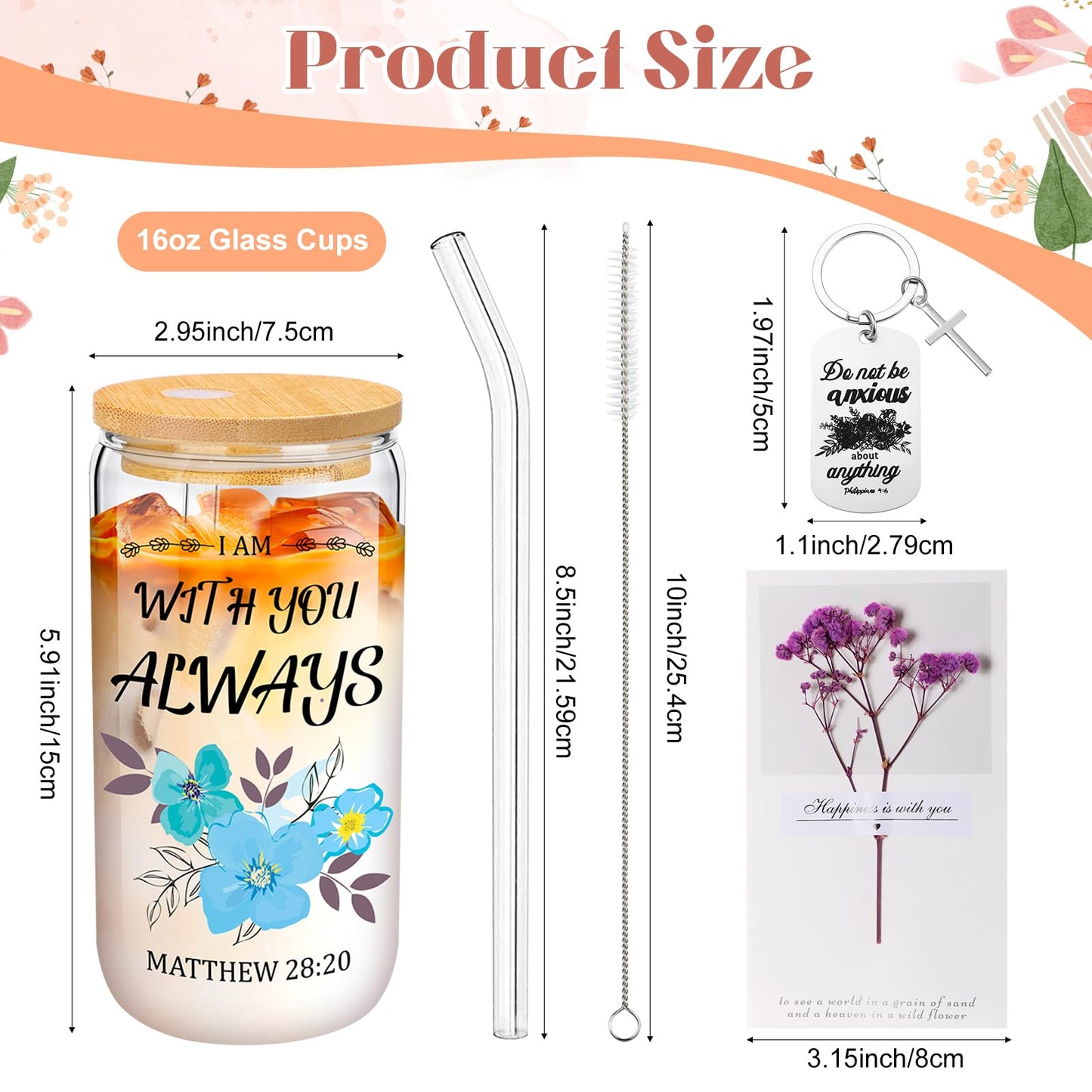 Aliceset 30 Pcs Christian Gift for Women Inspirational Religious Gift Set Mother's Day Present Bulk Included Bible Cola Cup Canvas Bag Cosmetic Bag Keychain Greeting Card for Women Mom
