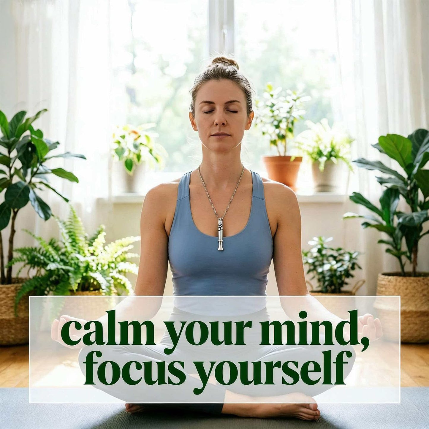 phaxud Stainless Steel Mindful Breathing Necklace with Aromatherapy Diffuser & Guided Meditation Cards, Calming Relaxation Tool for Meditation & Healthy Habit (Necklace with card, Gold)