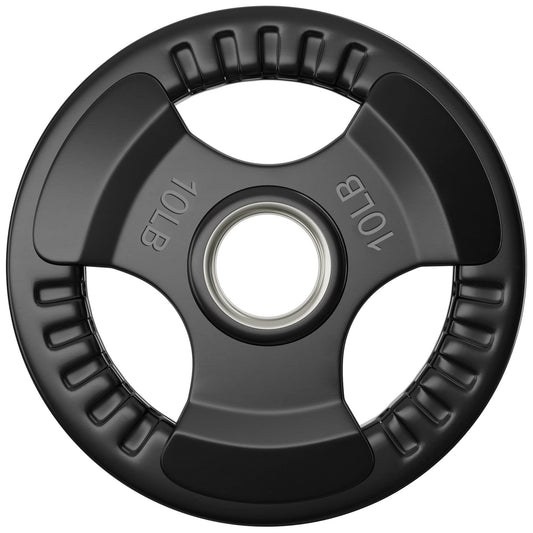 Elevens Grip Plates for Strength Training, 2-Inch/10LB Iron Weight Plates for Weightlifting and Crossfit in Home & Gym (Black-10LB), (A167)