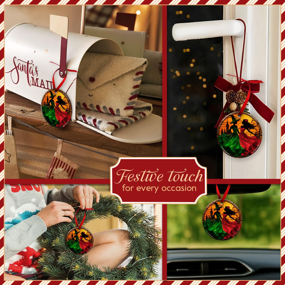 KILYHOME Witch Soul Sister Ornament 2026 – Gothic Style Halloween Ornament, Wicked Christmas Decor - Big Sis Holiday Tree Decor, Friendship Gift Keepsake, Xmas Gift Ideas for Besties, Soul Sisters