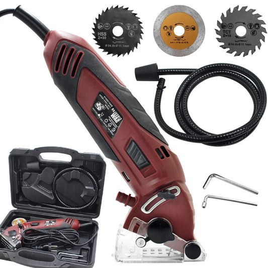 Multifunction Corded Mini Circular Saw Machine Set, 400W High Powered cordless circular saw Machine, Professional Compact Rotorazer Saw for Cut Drywall,Tile, Metal