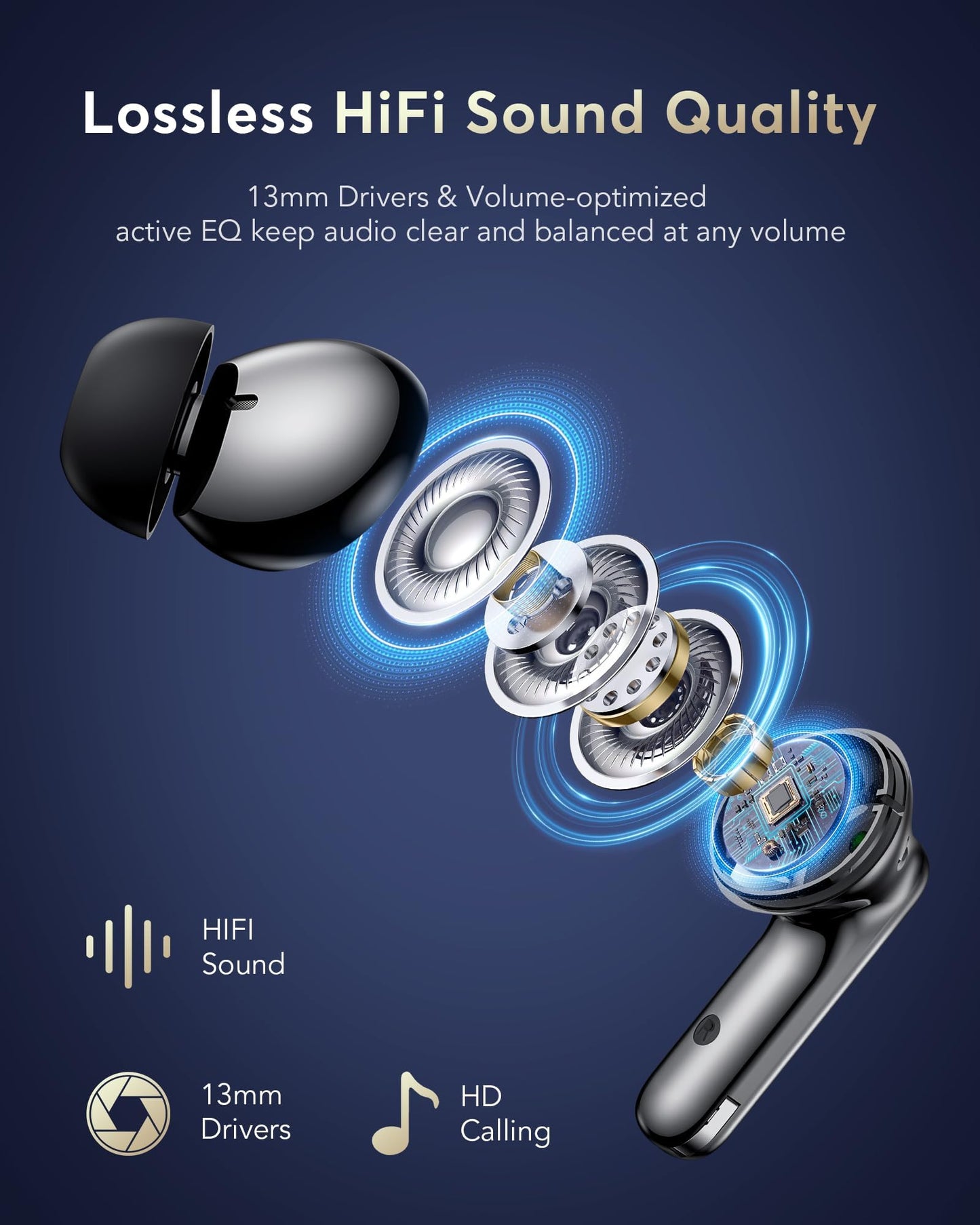 AI Translation Earbuds Real Time 144 Languages Accents Translator 36H Playtime 3-in-1 Wireless Headphones 4 ANC Mic for Spanish/English Audífonos Traductores, Bluetooth 5.4 Earphones iOS & Android