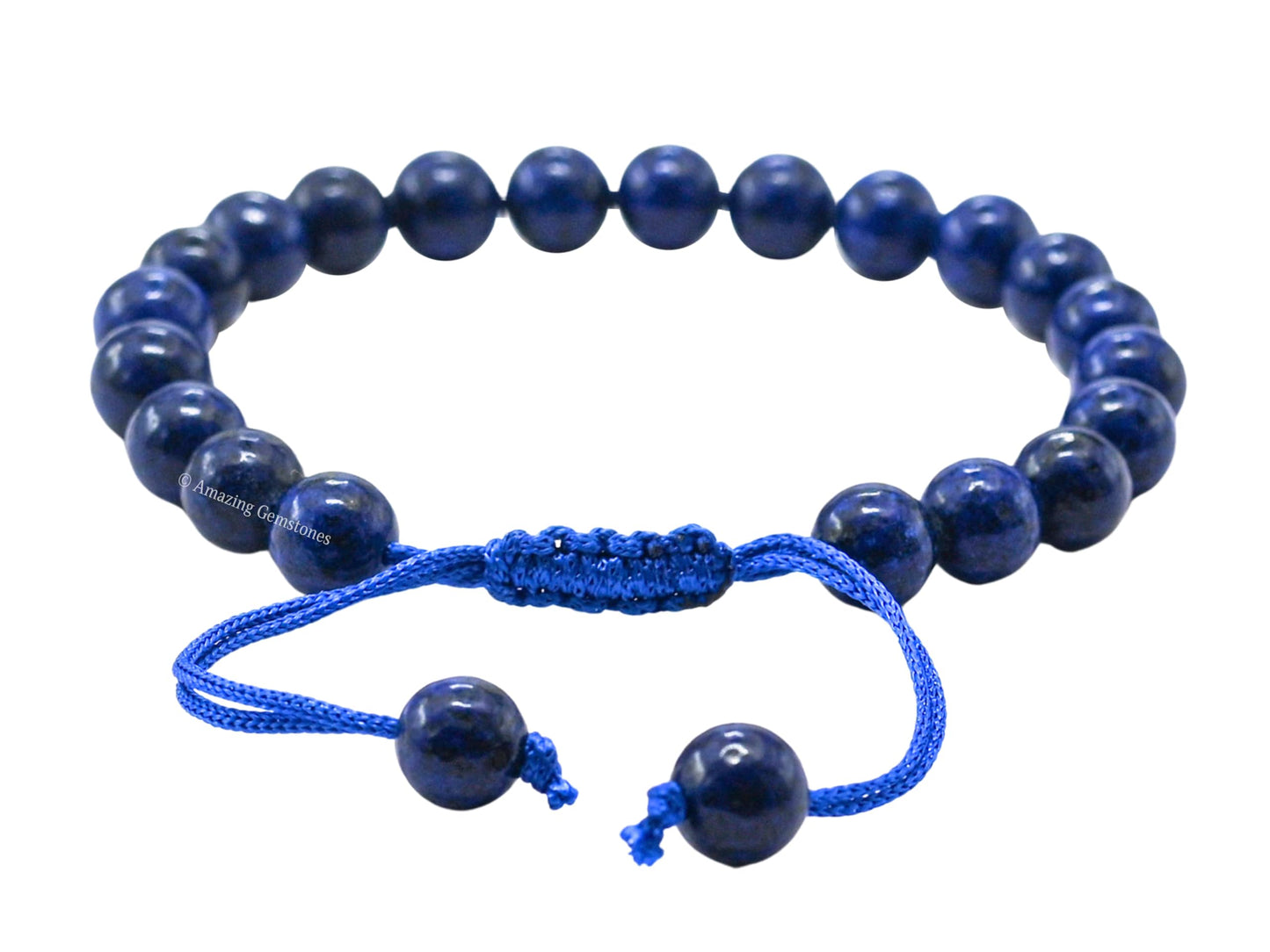Amazing Gemstone Lapis Lazuli Bracelet for Women Men's Gifts - Protection Healing Crystal 8mm Gemstones Beaded Adjustable Bracelet Pulseras Para Hombres Mujer Stocking Stuffers (Lapis Lazuli Onyx)