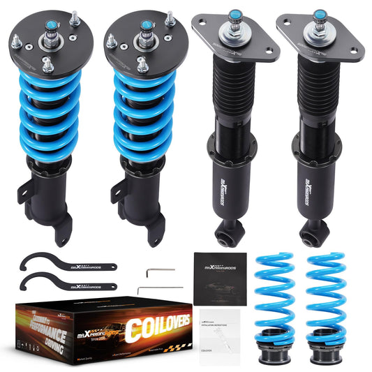 maXpeedingrods Coilovers for Dodge Charger RWD 2011-2022, for Chrysler 300 RWD 2011-2022, 24 Levels Damper Adjustable Coilovers Suspension Kit, Height Adjustable T6 Upgraded Lowering Kits Blue