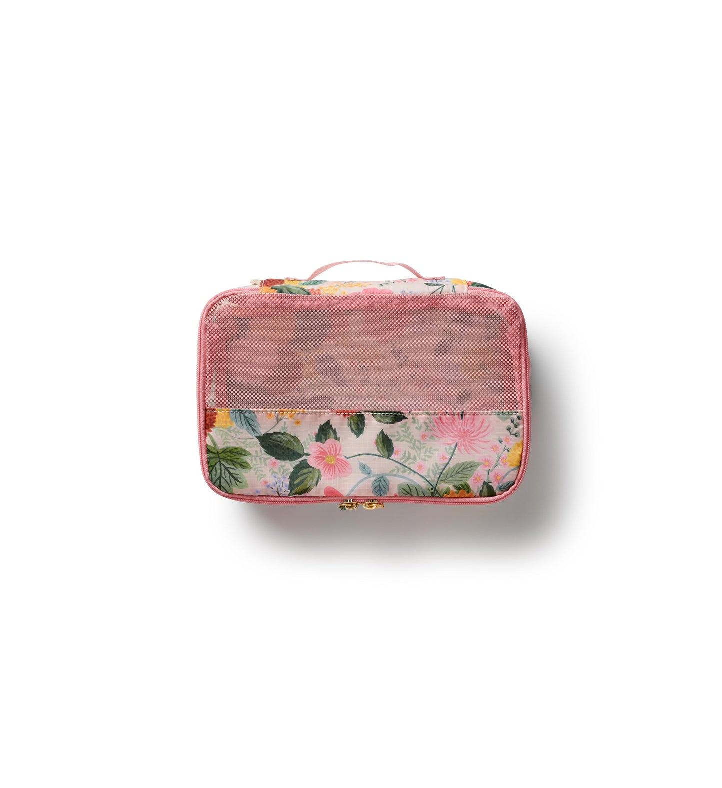 RIFLE PAPER CO. Dahlia Floral Print Travel Packing Cubes Small, Medium, Large + Laundry Bag, Essential 4-Piece Luggage Organizer Set for Effortless Packing, Suitcase Storage & Stylish Vacation Travel