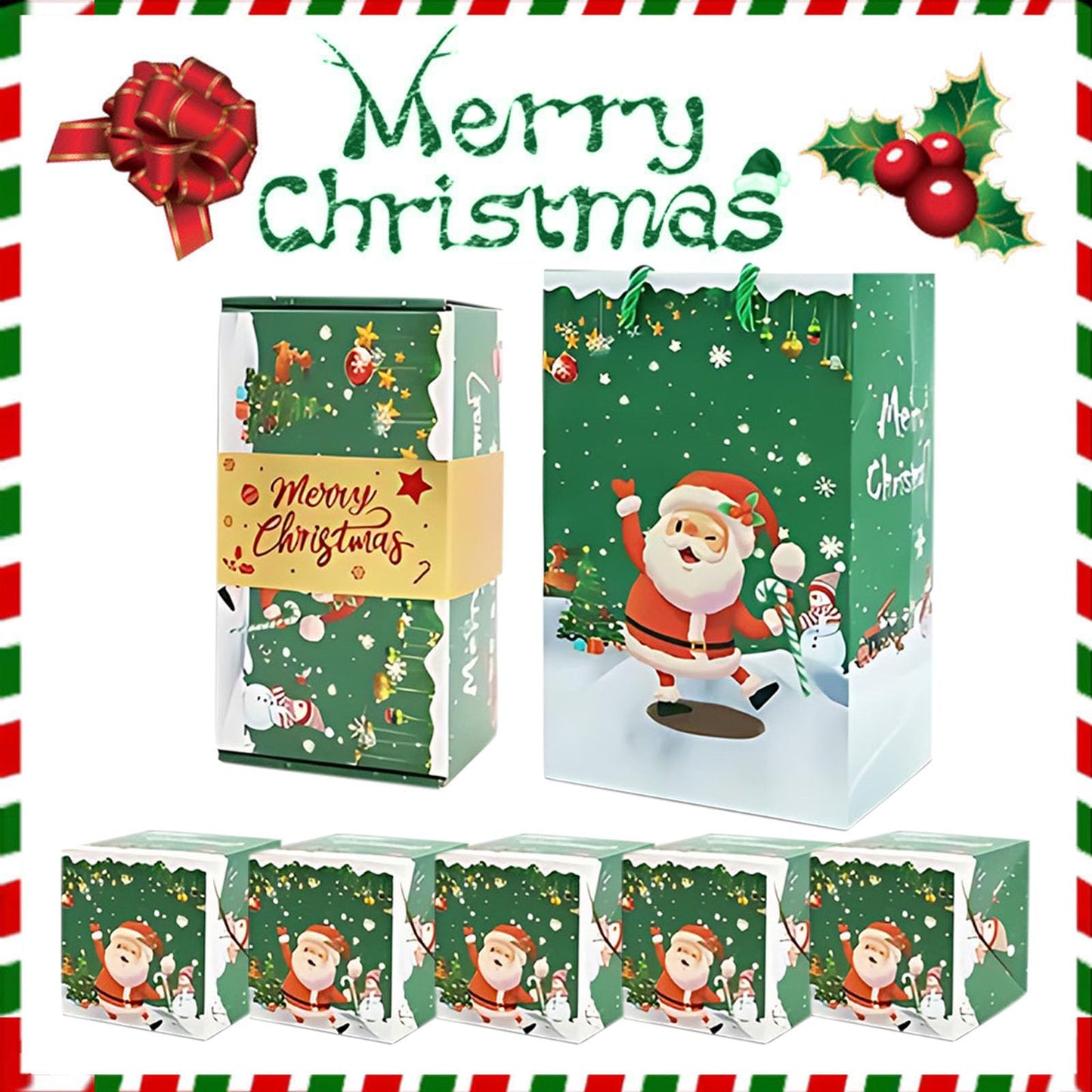 nuk8nehz8 Surprise Box Gift Box Explosion for Money, Merry Christmas Surprise Gift Boxes, Money Gift Box for Cash Gift, Explosion Gift Box for Christmas Birthday Valentine (Green 10 Boxes)