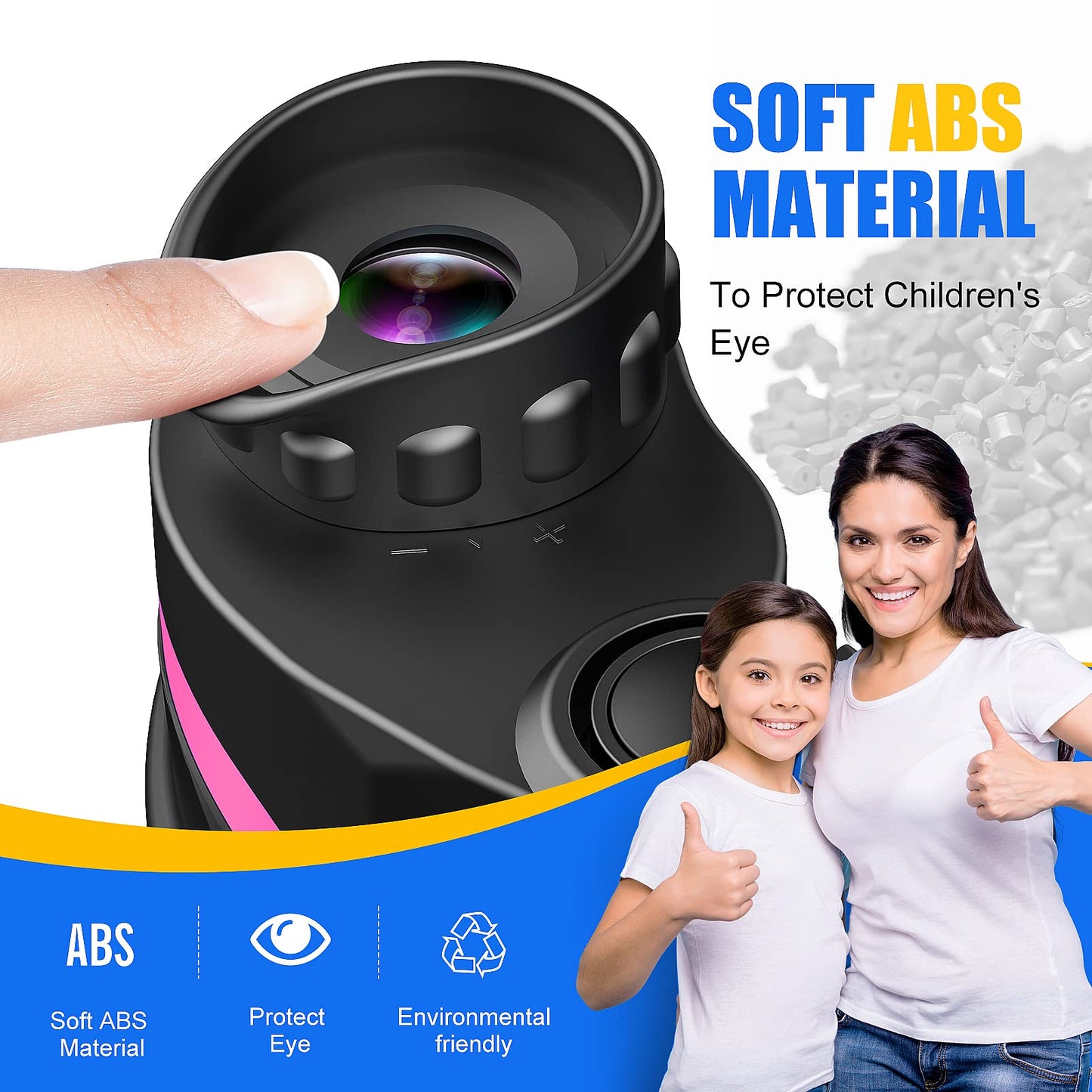 Gifts for 3-9 Year Old Girls and Boys, Kids Binoculars for Outdoor Easter Toys for 4 5 6 7 8 Year Old Girl Easter Christmas Xmas Stocking Stuffers Fillers Gifts for Kids Teen Girls Pink