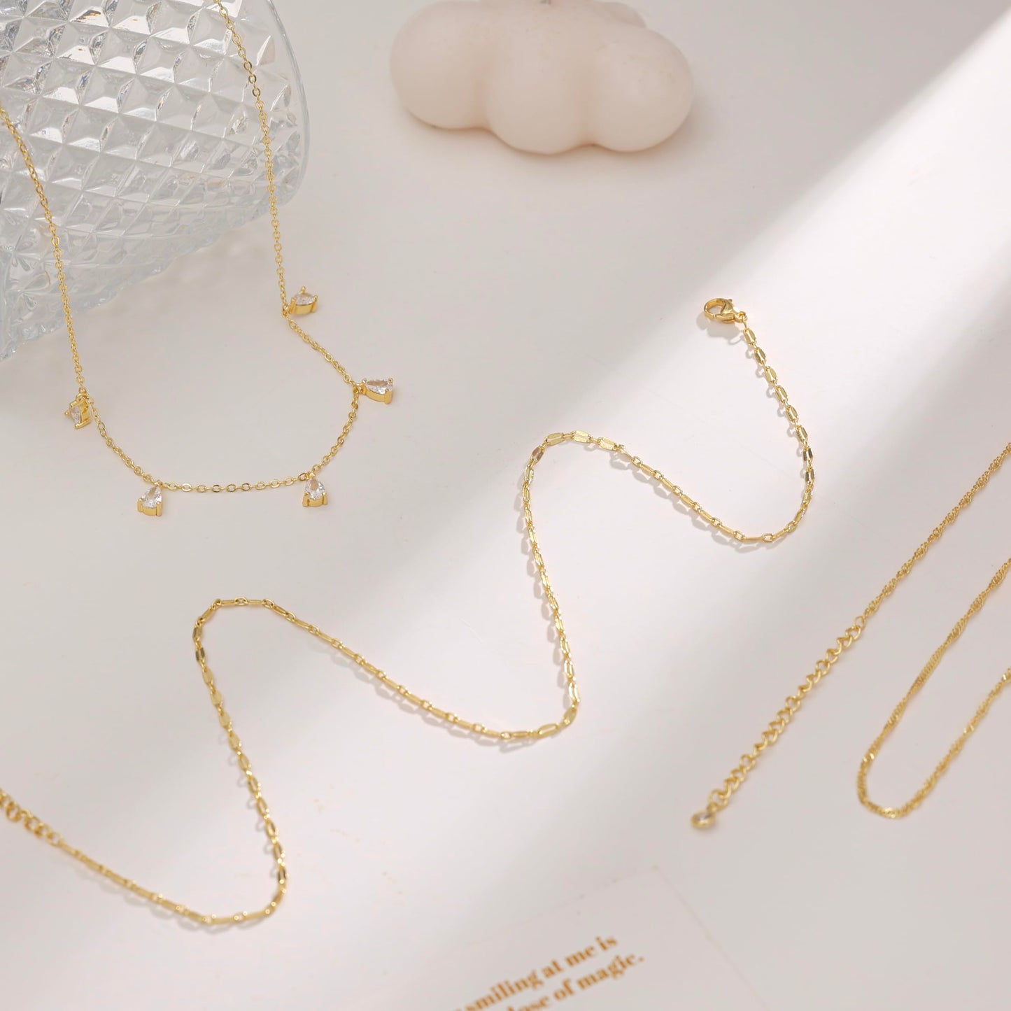 SELFROSE Layered Gold Necklaces For Women,Dainty Prom Chain Necklace Stack Gold Plated Choker Necklaces For Women Trendy Simple Layered Necklace Set Fashion Summer Jewelry