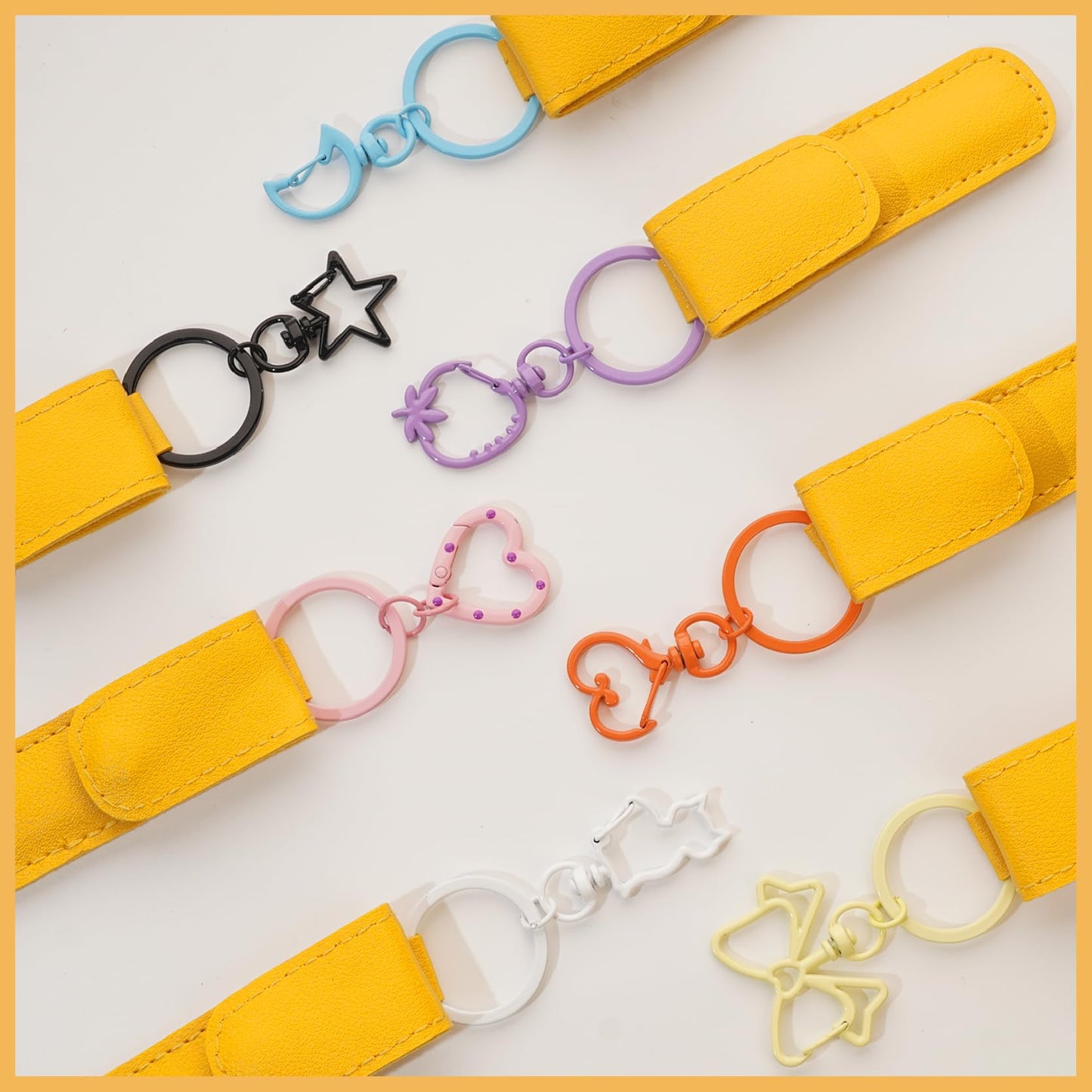 KSYN KO-KO 180PCS Heart Keychain Clasp DIY Set – Colorful Heart Clasps with Key Rings, Chains, and Jump Rings for Keychain, DIY Crafts, Bag Charms, Gifts and Party Favors – 30 Full Sets in 10 Colors