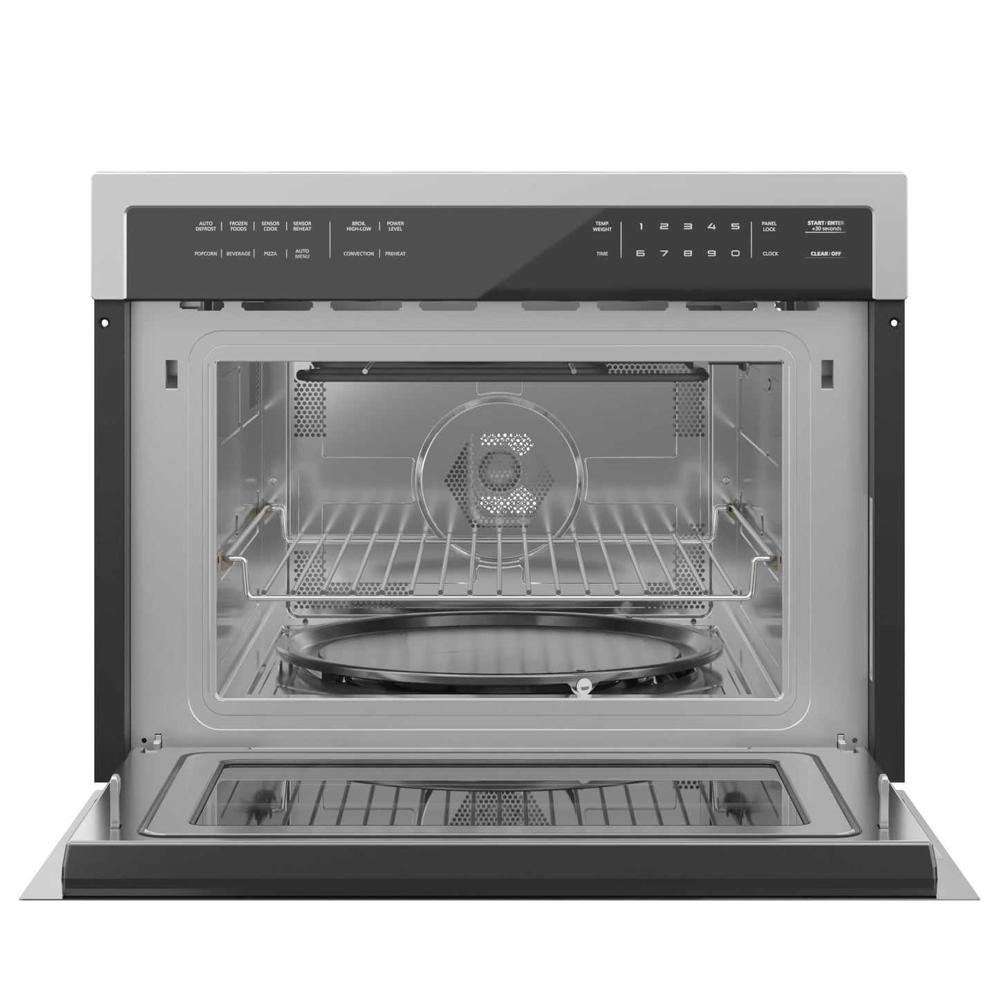 KoolMore 24 Inch Built-in Convection Oven and Microwave Combination with Broil, Soft Close Door, 1000 Watt Power, Stainless Steel Finish, Touch Control LCD Display