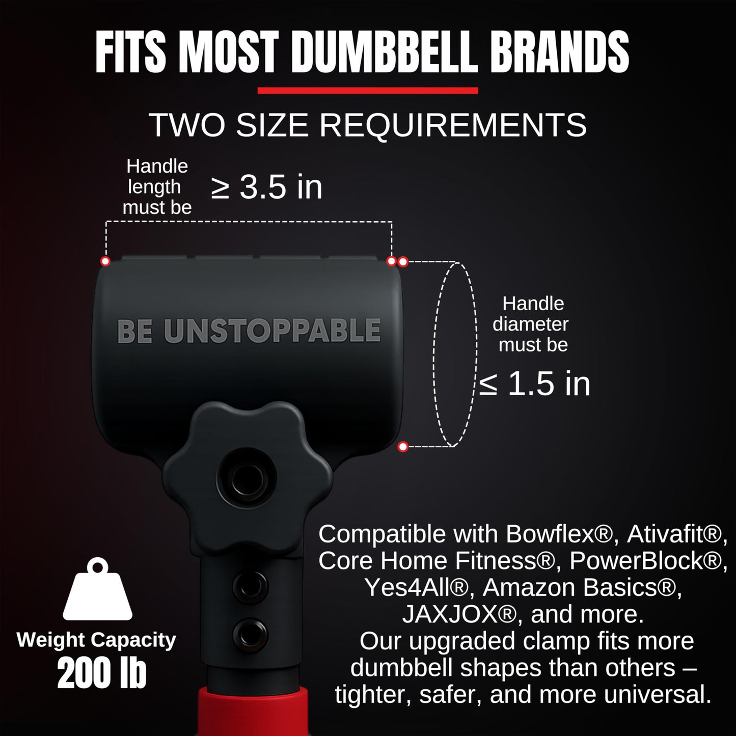 OJEXA Dumbbells to EZ Curl Barbell Converter Set, Adjustable Weights, 200 lb Capacity, Steel Clamp, Home Gym