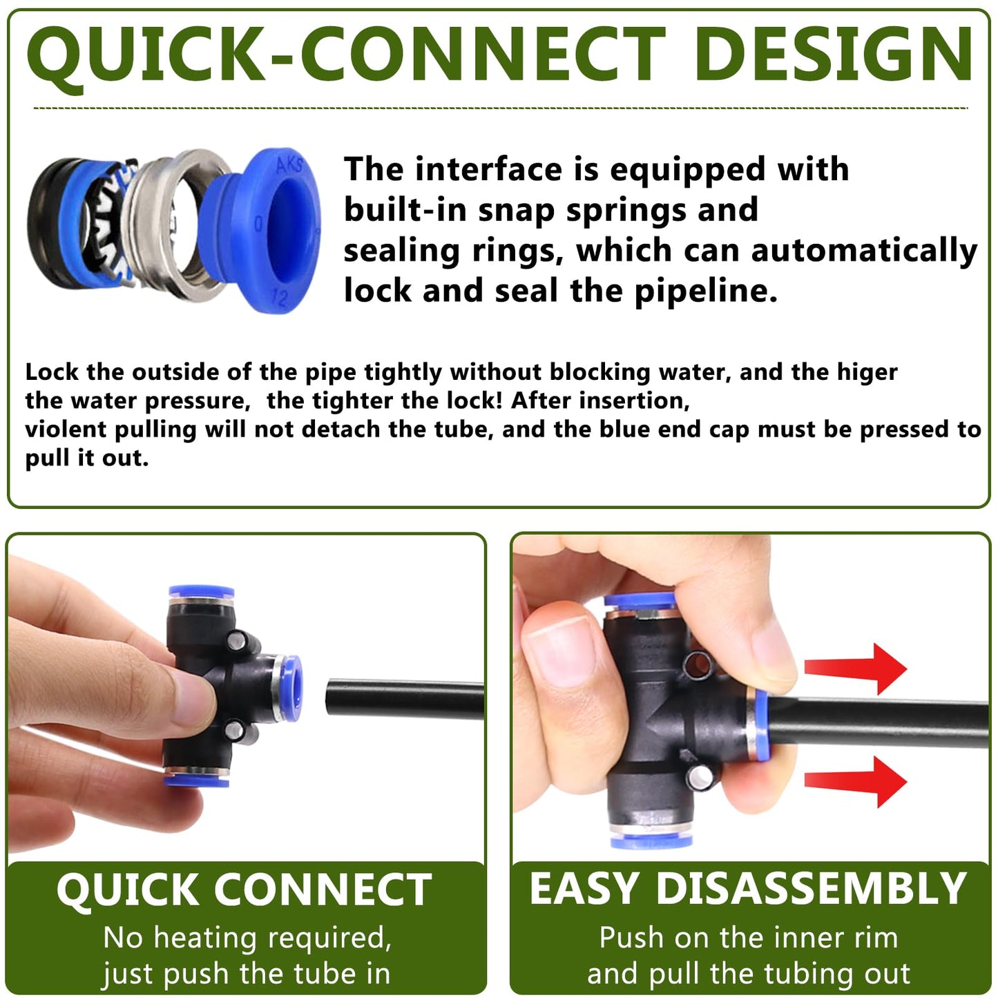 65.6FT/20M Drip Irrigation System, 360° Bendable Irrigation System for Garden, Garden Watering System with Quick Connector and Adjustable Nozzles, Drip Irrigation Kit for Greenhouse, Yard, Plants