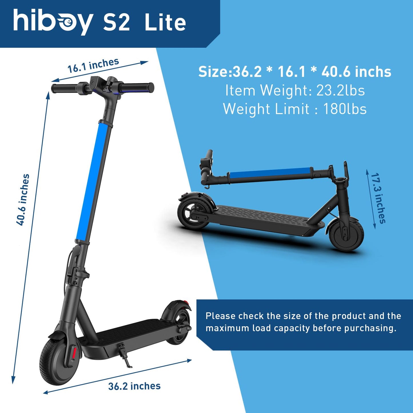 Hiboy S2 Lite Electric Scooter - 6.5" Solid Tires - Up to 10.6 Miles Long-Range & 13 MPH Portable Folding Commuting Scooter for Teens/Adults (Sakura Pink)