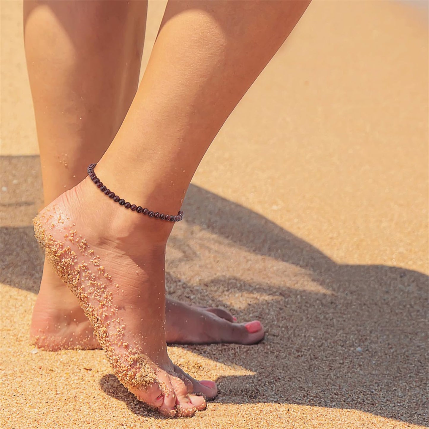 Lit Wall Amethyst Anklets for Women Beach Boho Ankle Waterproof Amethyst Crystal Anklet Bracelets Adjustable Beaded Ankle Bracelet Plus Size Anklets Gemstone Anklet Jewelry Gift for Her