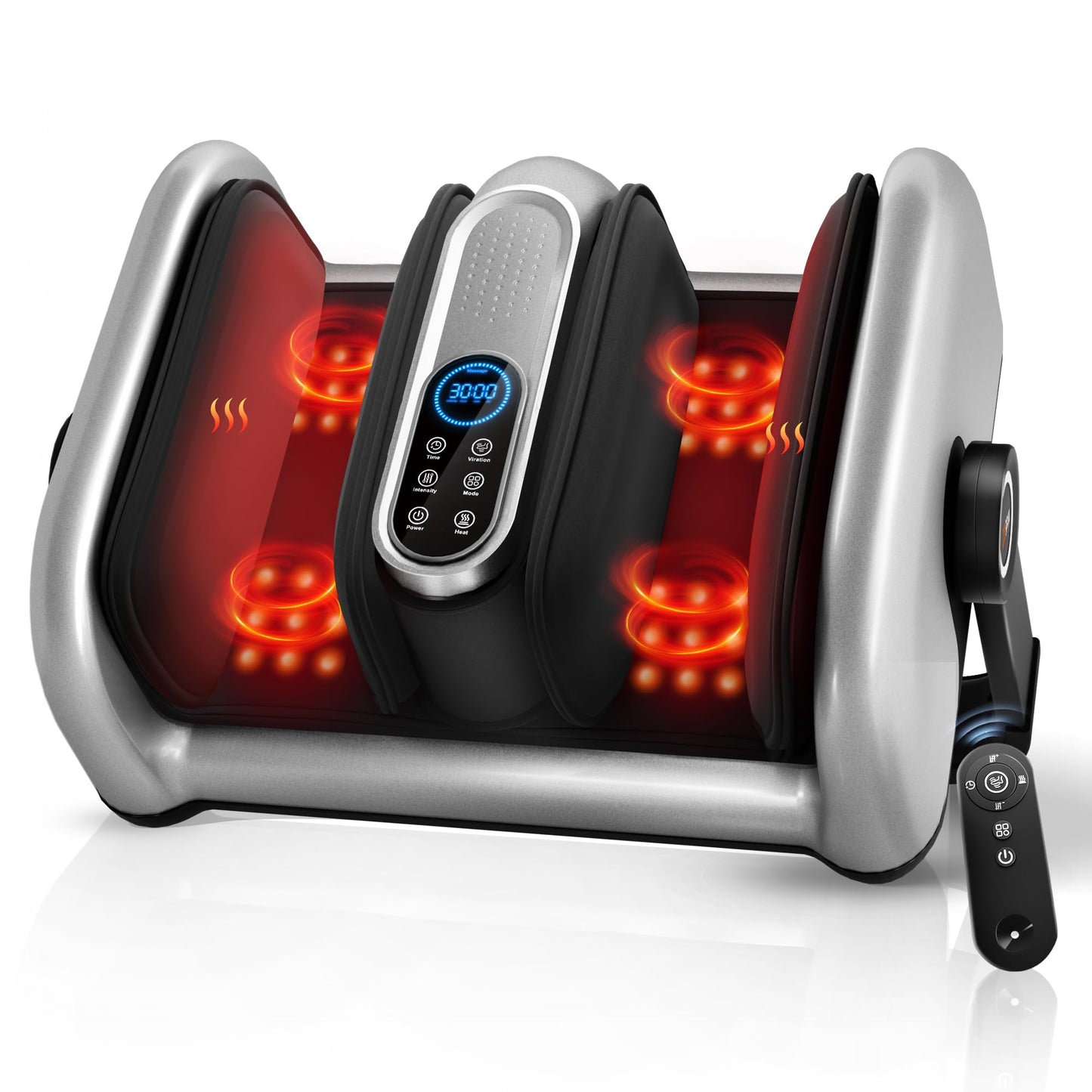 JZBRAIN Shiatsu Foot Massager Machine with Heat : Deep Kneading Calf Massager with Vibration for Plantar Fasciitis, Neuropathy, Pain Relief, Circulation - for Home and Office Use