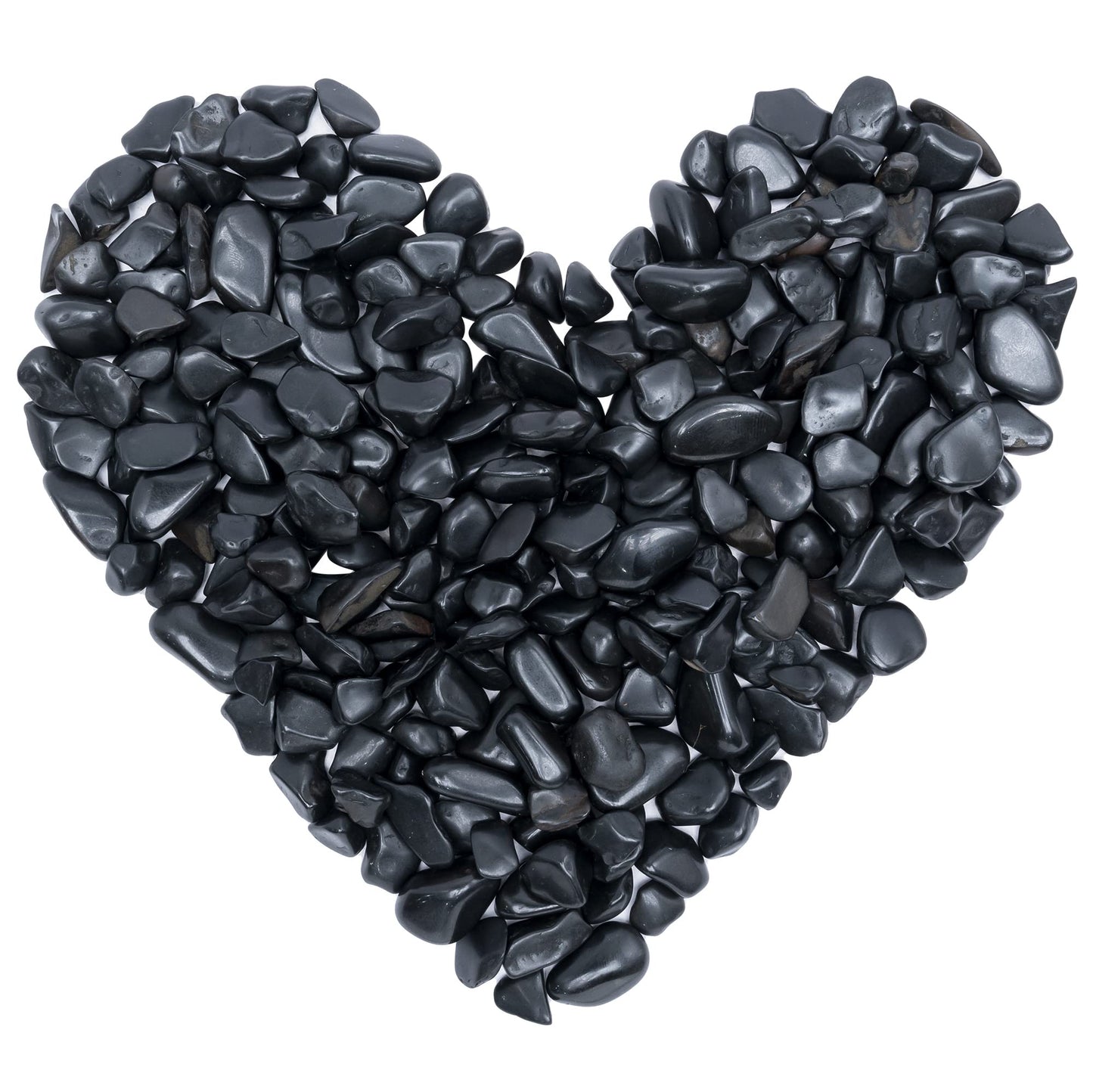 Crocon Polished Black Tourmaline Chips Bulk Natural Stone Raw Gemstone Tumbling Cabbing Polishing Gem Mining Chakra Balancing Reiki and Crystal Healing Good Luck Home Office Décor (1/2 LB)
