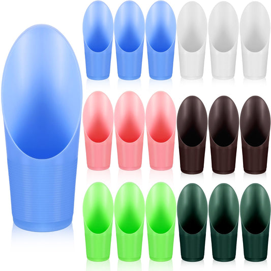 Lanties 18 Pcs Bonsai Soil Scoops Plastic Garden Shovels Garden Tool Bucket Shovel Colorful Small mini Potting Scoop for Plant Flower Succulent