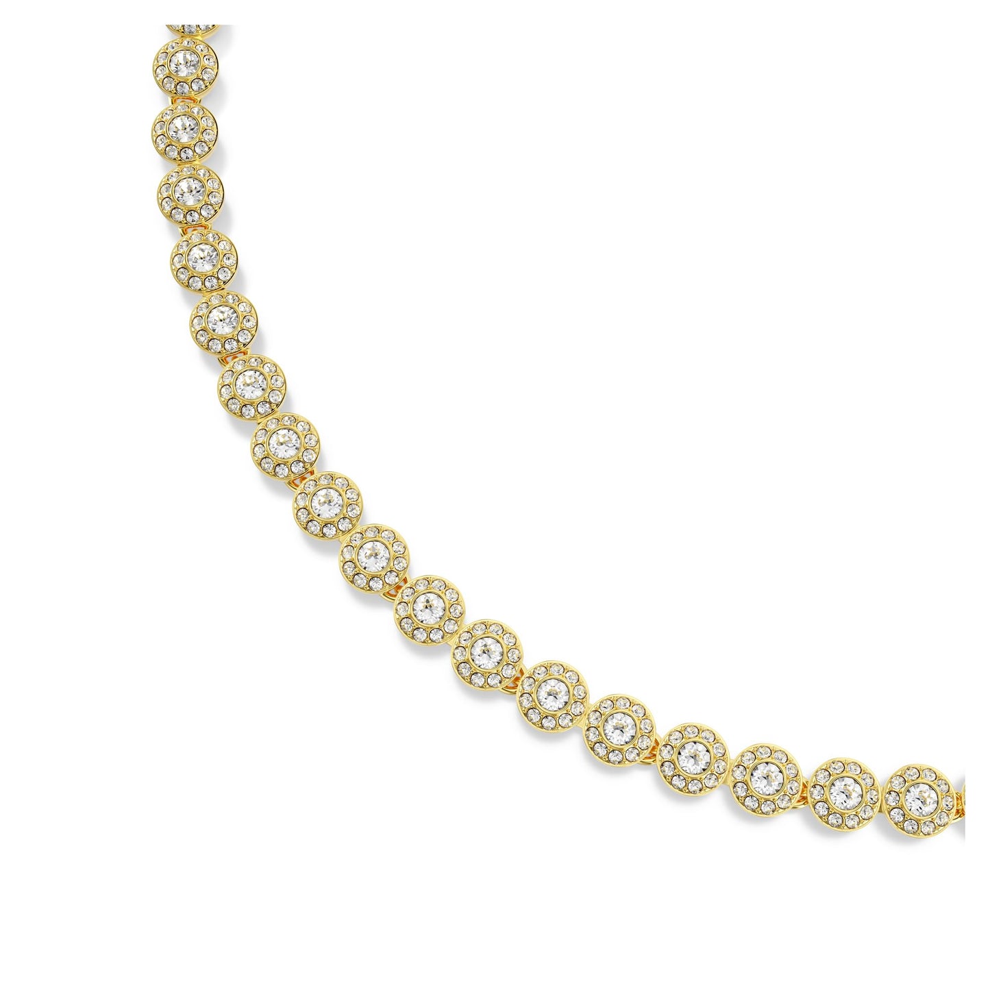 Swarovski Una Angelic set, Round cut, clear, Gold-tone finish