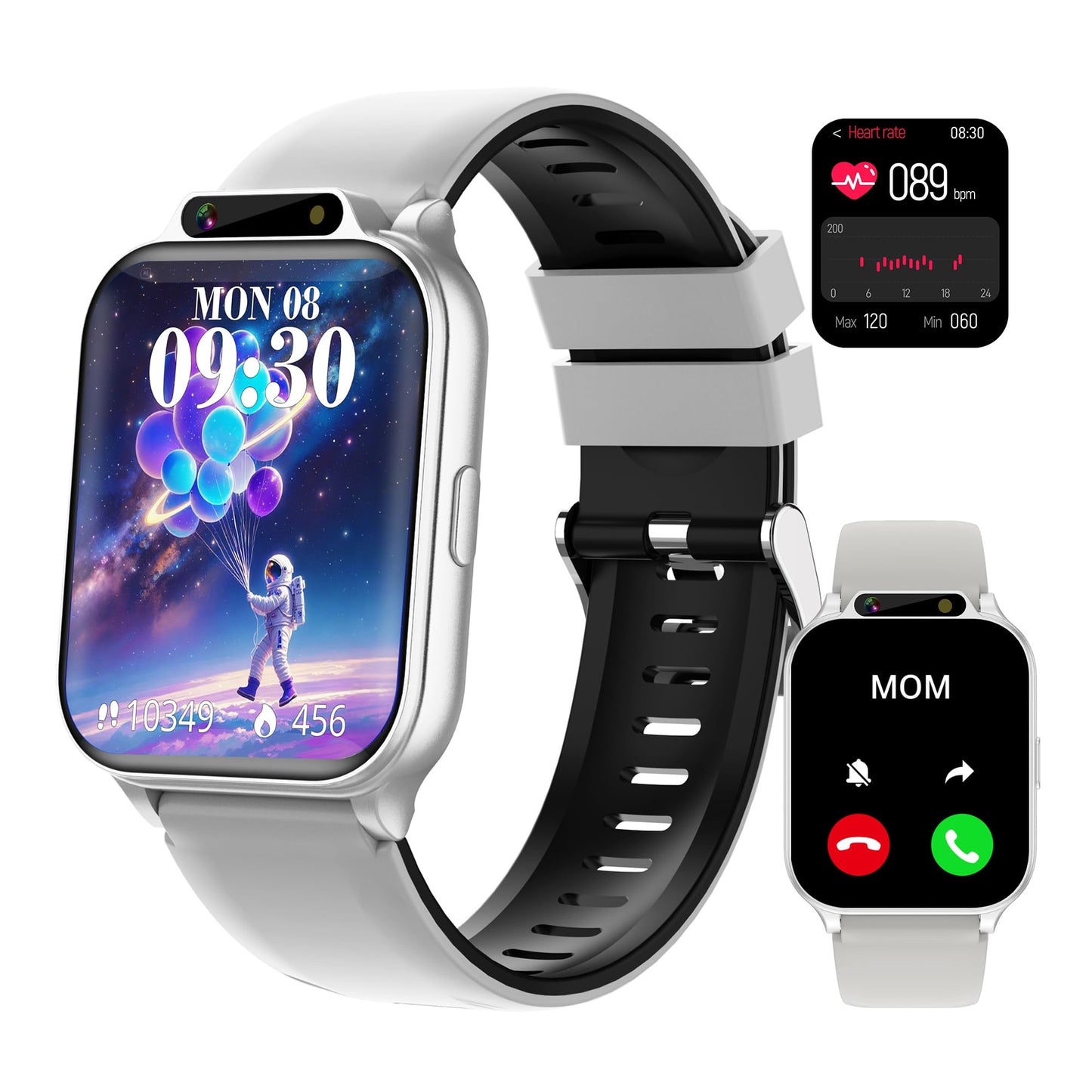 Kids Waterproof Smart Watch Boys with Fitness Tracker Sports Activity Pedometer Heartrate SpO2 Stress Monitor Flashlight APP HD Touch Screen Camera Games Music for 4-13 Years Old Boys Gifts for Kids