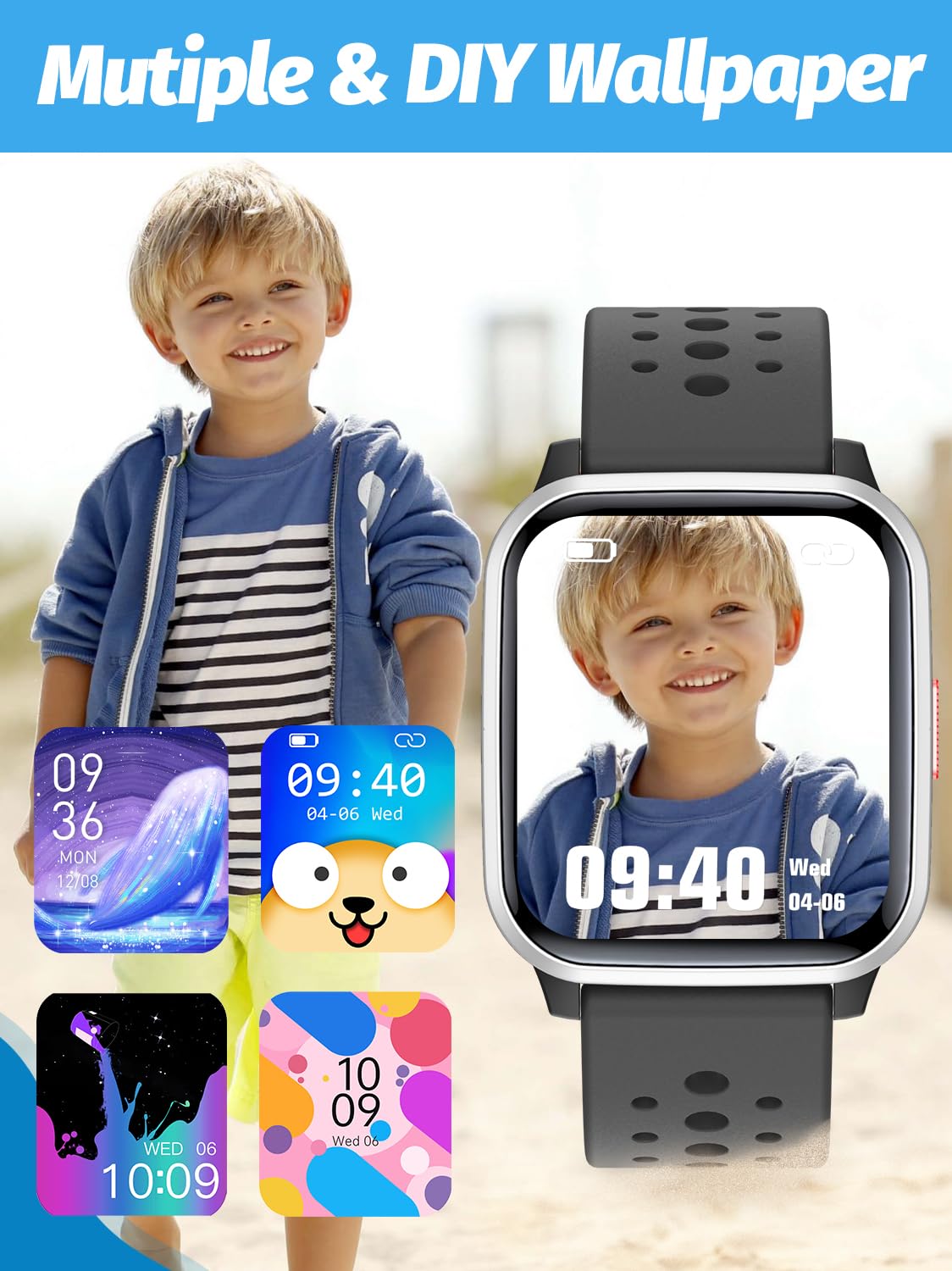 Butele Kids Smart Watch Girls Boys, SmartWatch for Kids Smart Watch Gifts for 4-16 Years Old with Sleep Mode 19 Sports Mode Pedometer Birthday Gift for Boys Girls