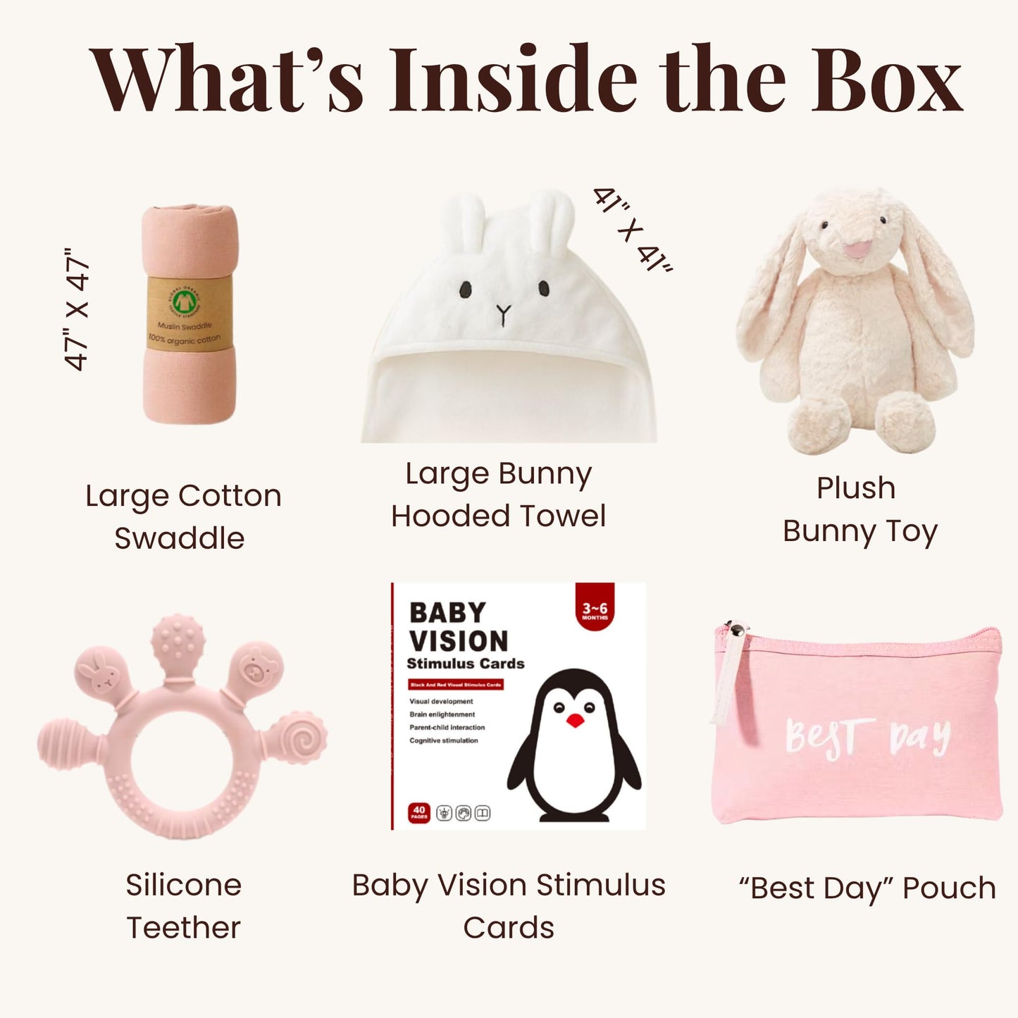 New Baby Gift Basket Set with Adorable Newborn Essentials for Baby Girl and Boy | Quality Baby Shower Gift Baskets with Soft Swaddle Blanket | Cutest Newborn Gift Set, Gift-Ready Packaging (Pink)