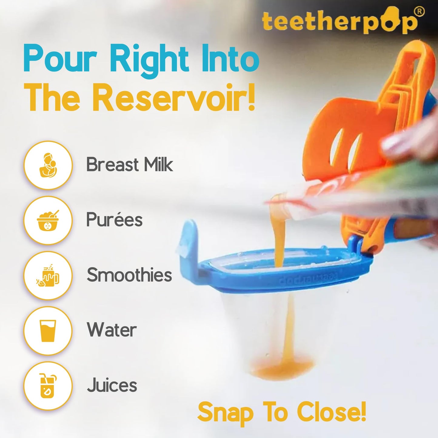 Teetherpop Fillable Freezable Teethers for Babies - Breastmilk Teether with Spill-Proof Sippy Slits – Teething Popsicle for Baby, Liquids & Purées, Cooling Teething Relief Feeder Pacifier - Limon Set