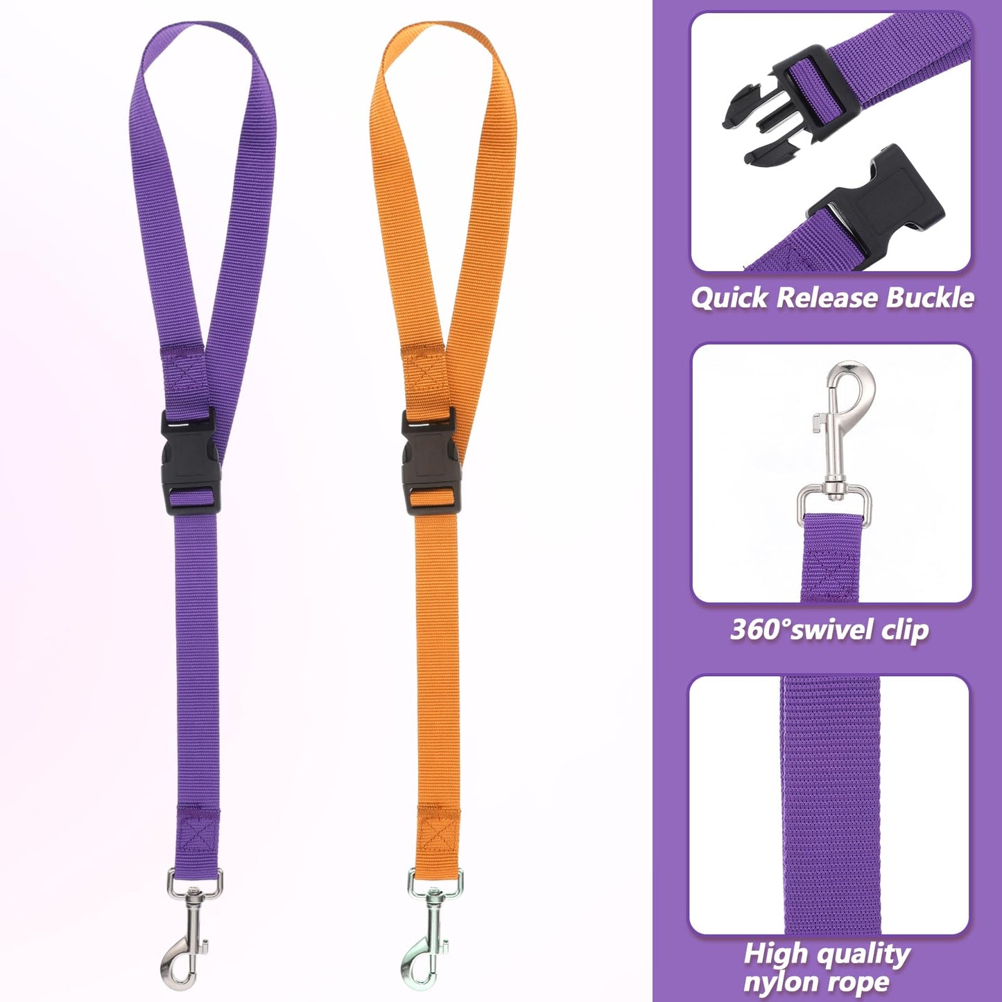 Heclia Pet Dog Grooming Loops Nylon Restraint Noose Adjustable Fixed Dog Cat Safety Rope for Pet Grooming Table at Home Dogs Hanging Harness for Nail Trimming Slip Leads 80 cm Safety Tether Bel 2pcs