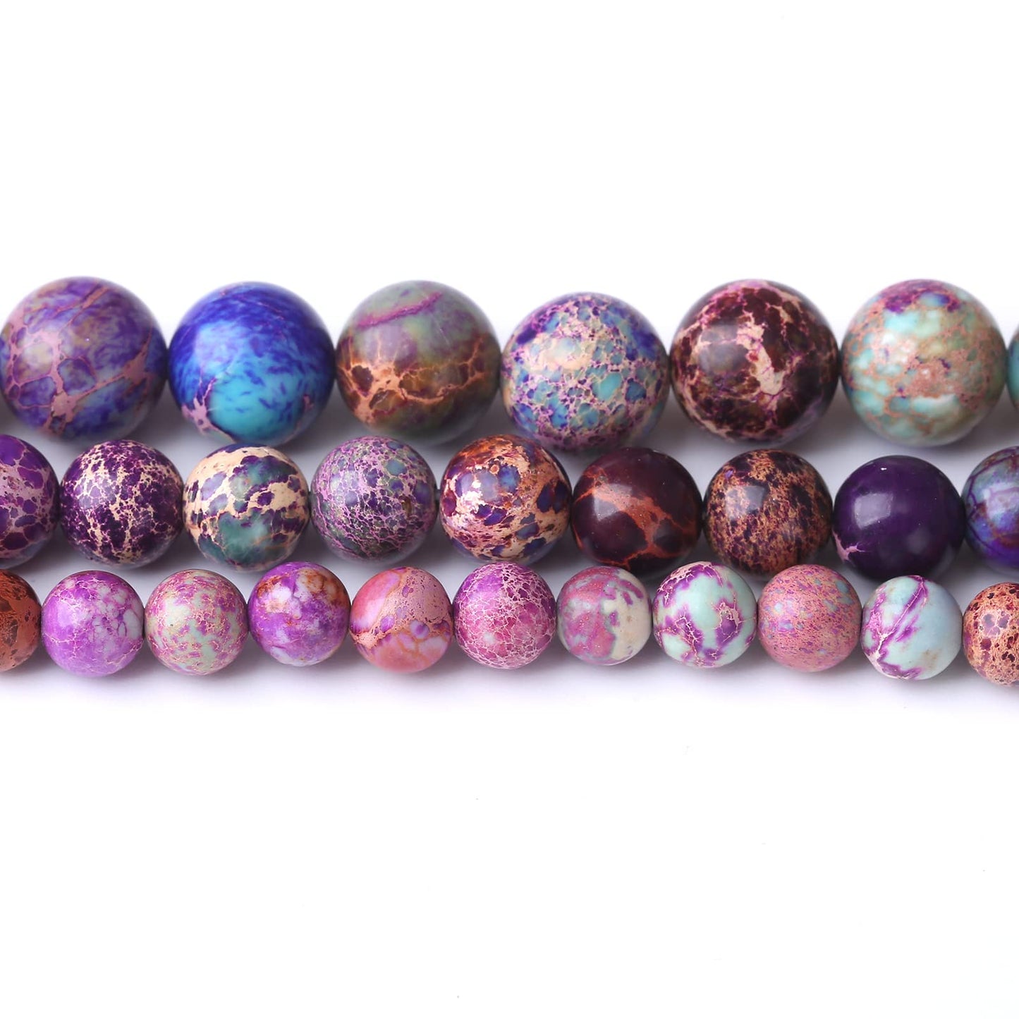 36PCS 10MM Natural Galaxy Sea Sediment Jasper Stone Beads Energy Healing Beads for DIY Jewelry Bracelet Necklace Making for Jewelry Making15Inch
