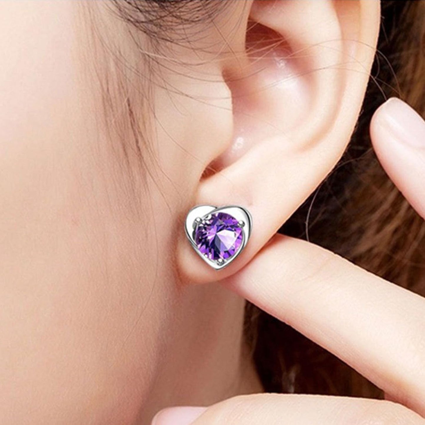 Lymphvity Earrings for Women Lymphatic Germanium Earrings Lymphatic Drainage Earrings Histone Lymphvity Acupuncture Therapy Earrings Lymph Cubic Zirconia Hoop Earrings Jewelry for Women (Purple1)
