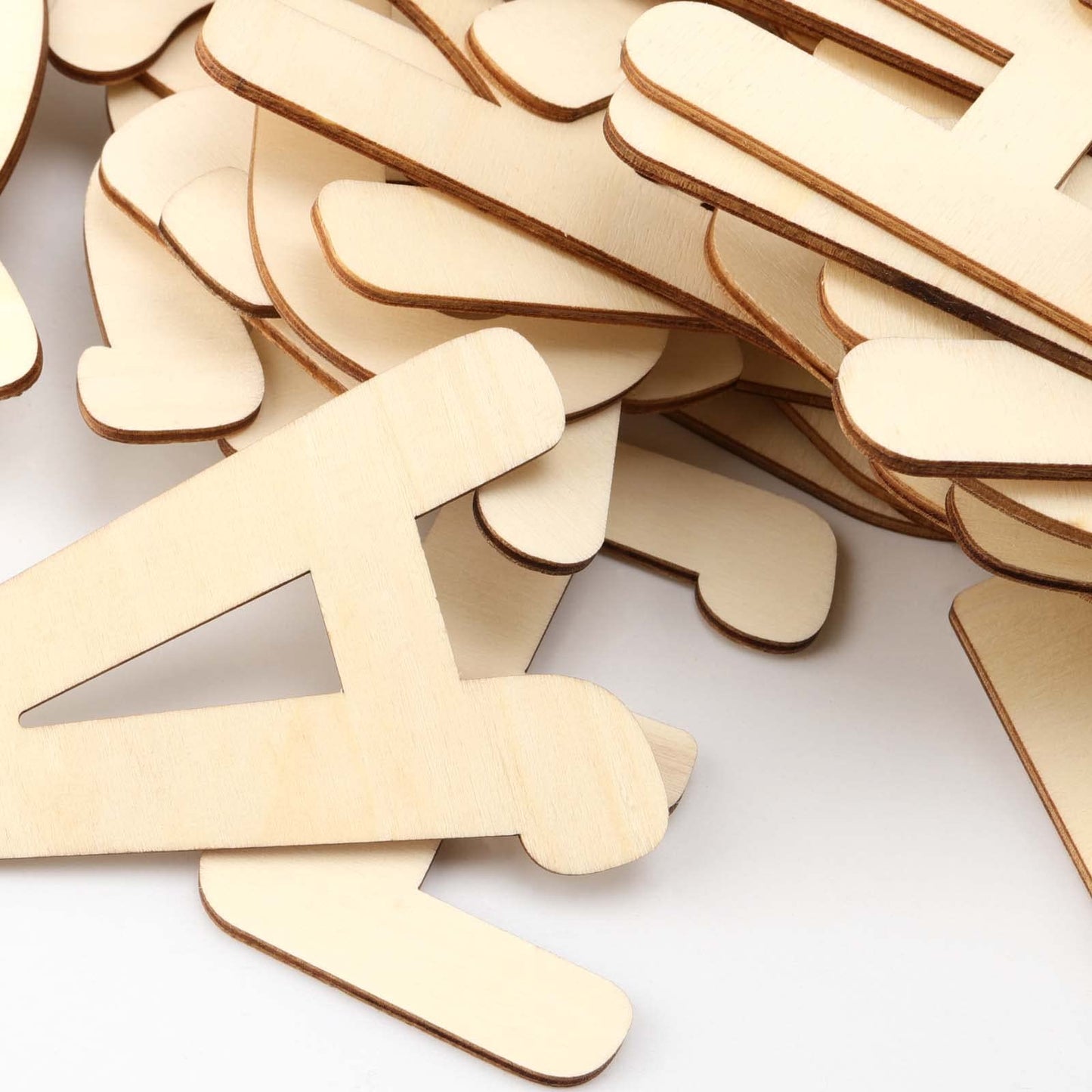 JAPCHET 104 Pieces 4 Inch Wood Wooden Letters, Unfinished Decorative Paintable Wood Craft Alphabet Cutout Capital Wooden Letters for Painting, Home Wall Door Decor, Crafts, DIY Project