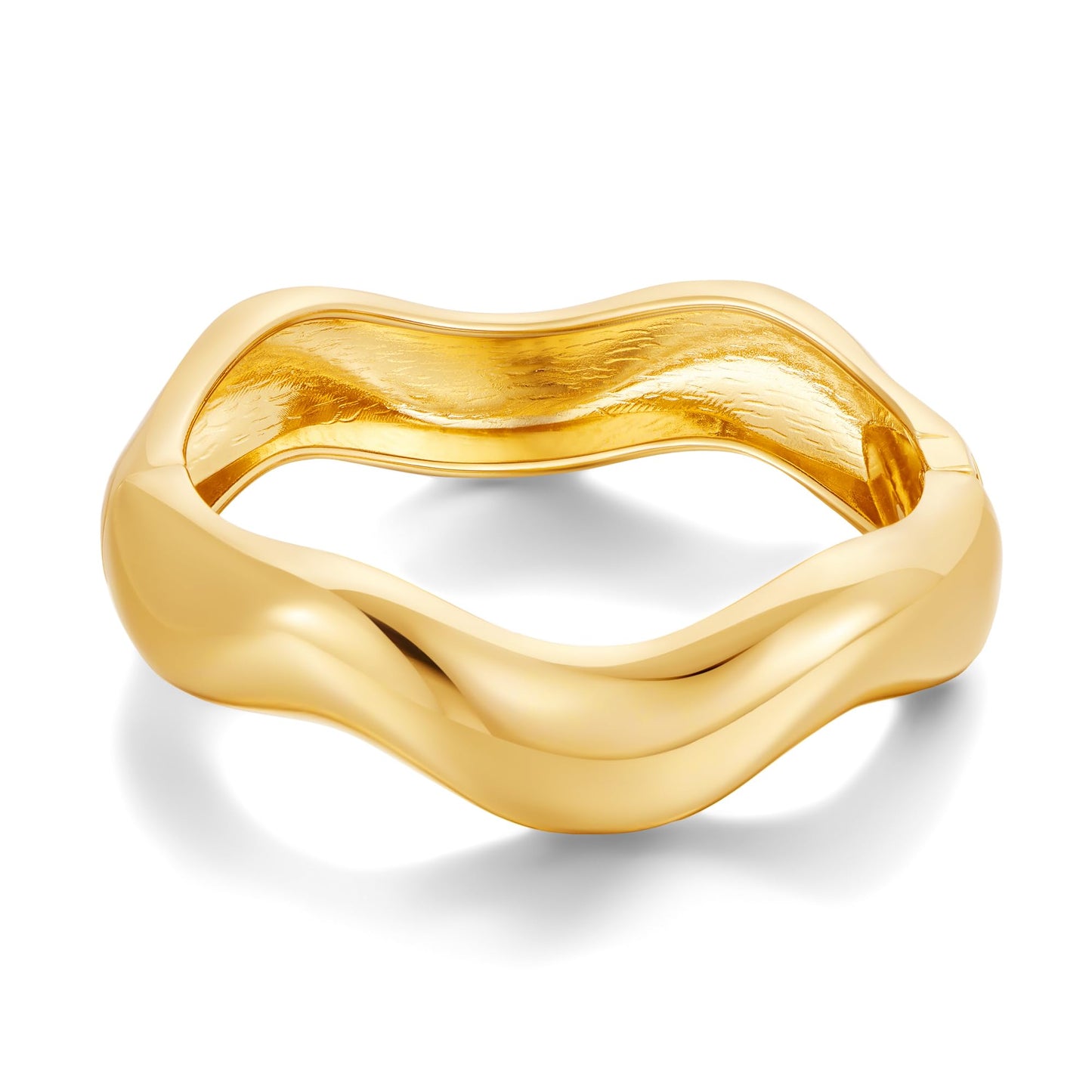 MIJENITI Gold Bangle Bracelets for Women Trendy Dainty Chunky Bracelets Cuff Statement Bracelet Fashion Gold Jewelry for Her