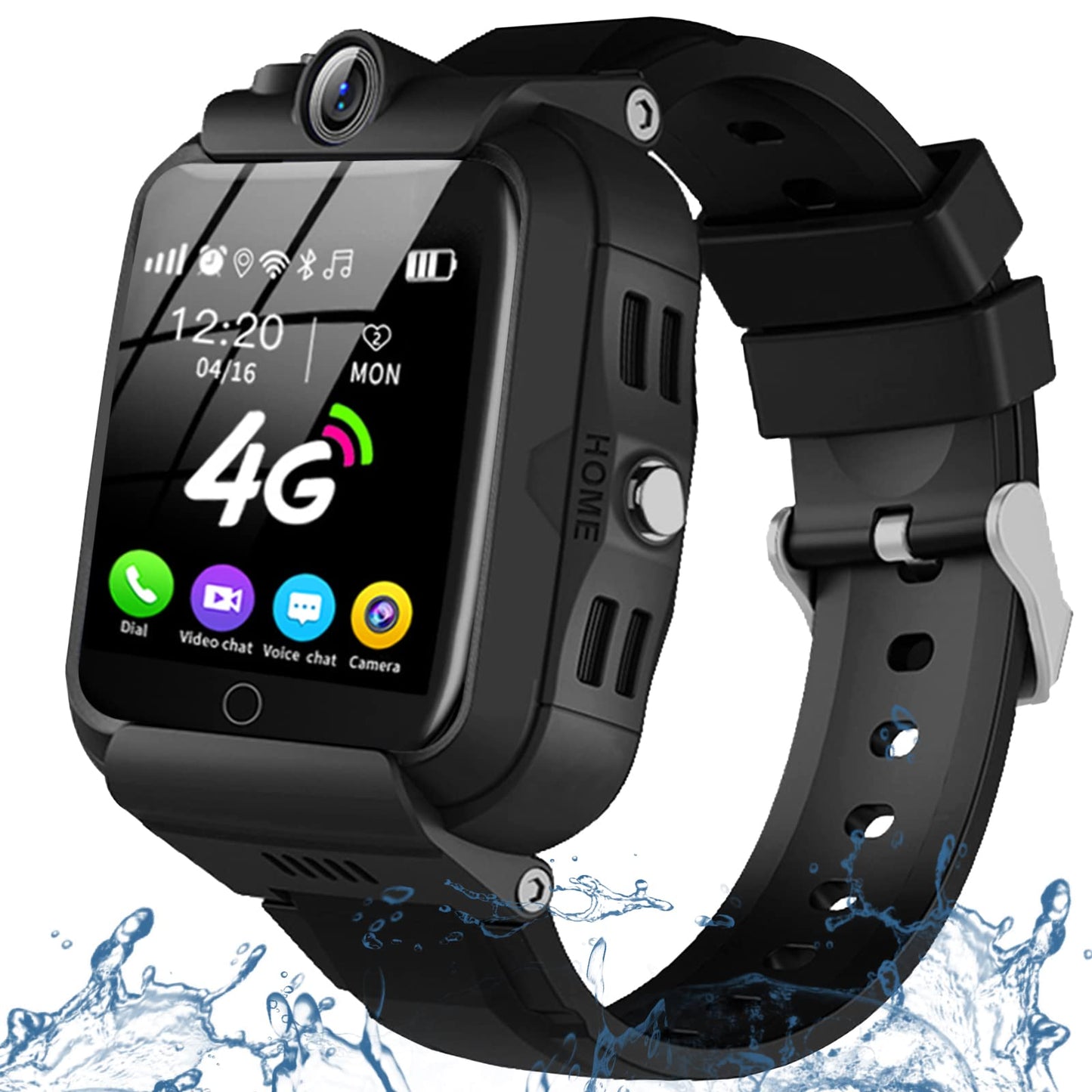 DDIOYIUR Kids Smart Watch, 4G GPS Tracker Child Phone Smartwatch with WiFi, SMS, Call, Voice Video Chat, Bluetooth, Alarm, Pedometer, Wrist Watch Suitable for 4-16 Boys Girls Birthday Gifts.