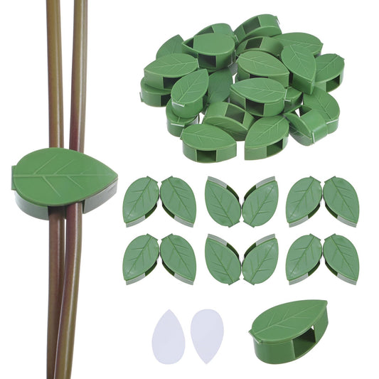 M METERXITY 72-Pack Plant Wall Clips, Plant Climbing Wall Fixture Clips, Self-Adhesive Hook Plant Vine Support Holder for Hook/Plant Vine/Traction Cable Wire Fixing