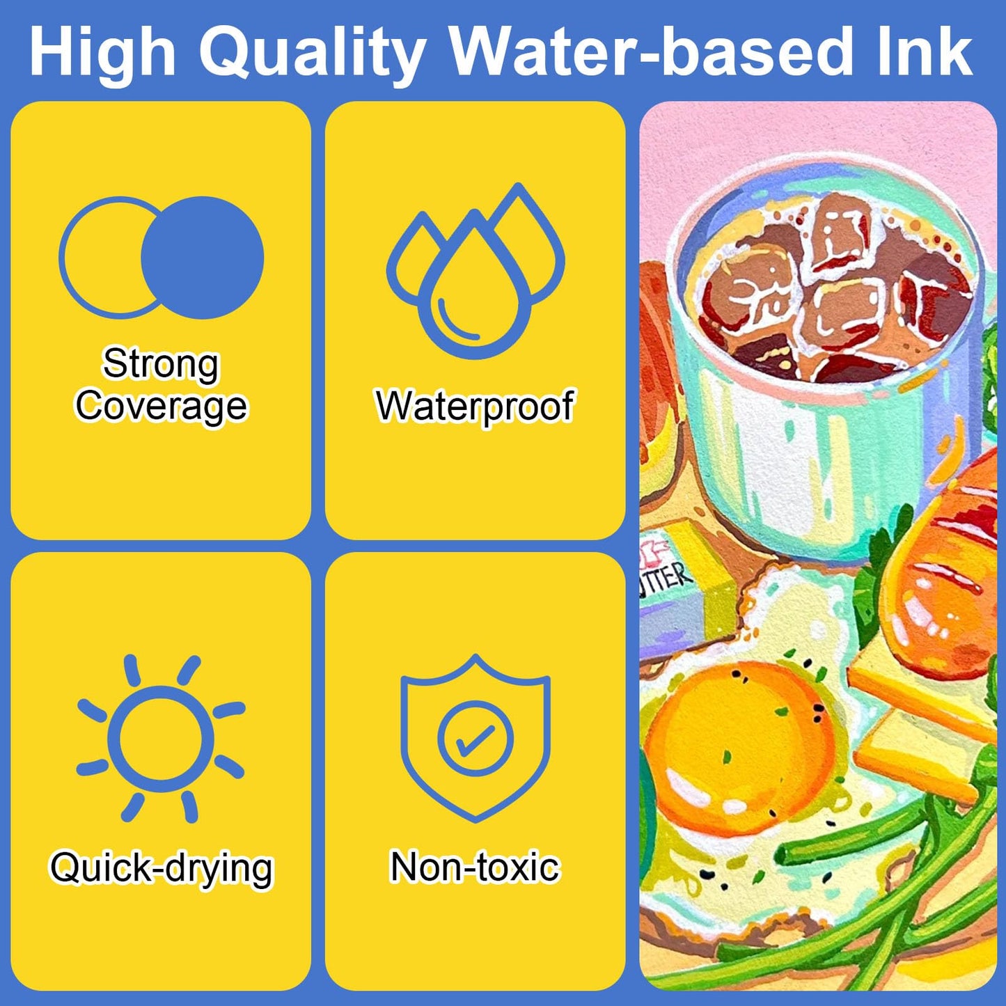 Amamao Acrylic Paint Markers, Soft Brush Tip Pens and Markers, Acrylic Paint Pens for Wood, Stone, Canvas, Glass, Fabric, Egg, Rock Painting and DIY Crafts Art Supplies (12)
