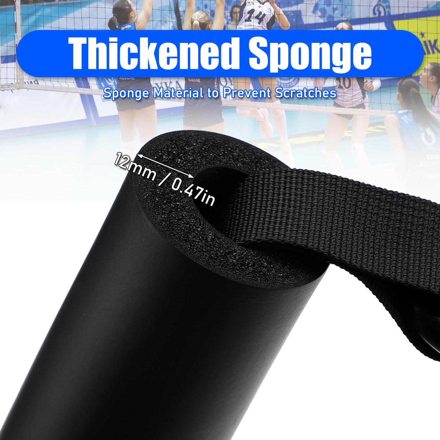 TOBWOLF Volleyball Spike Trainer, Volleyball Spike Training System for Basketball Hoop, Volleyball Equipment Training Aid Improves Serving, Jumping, Arm Swing Mechanics and Spiking Power